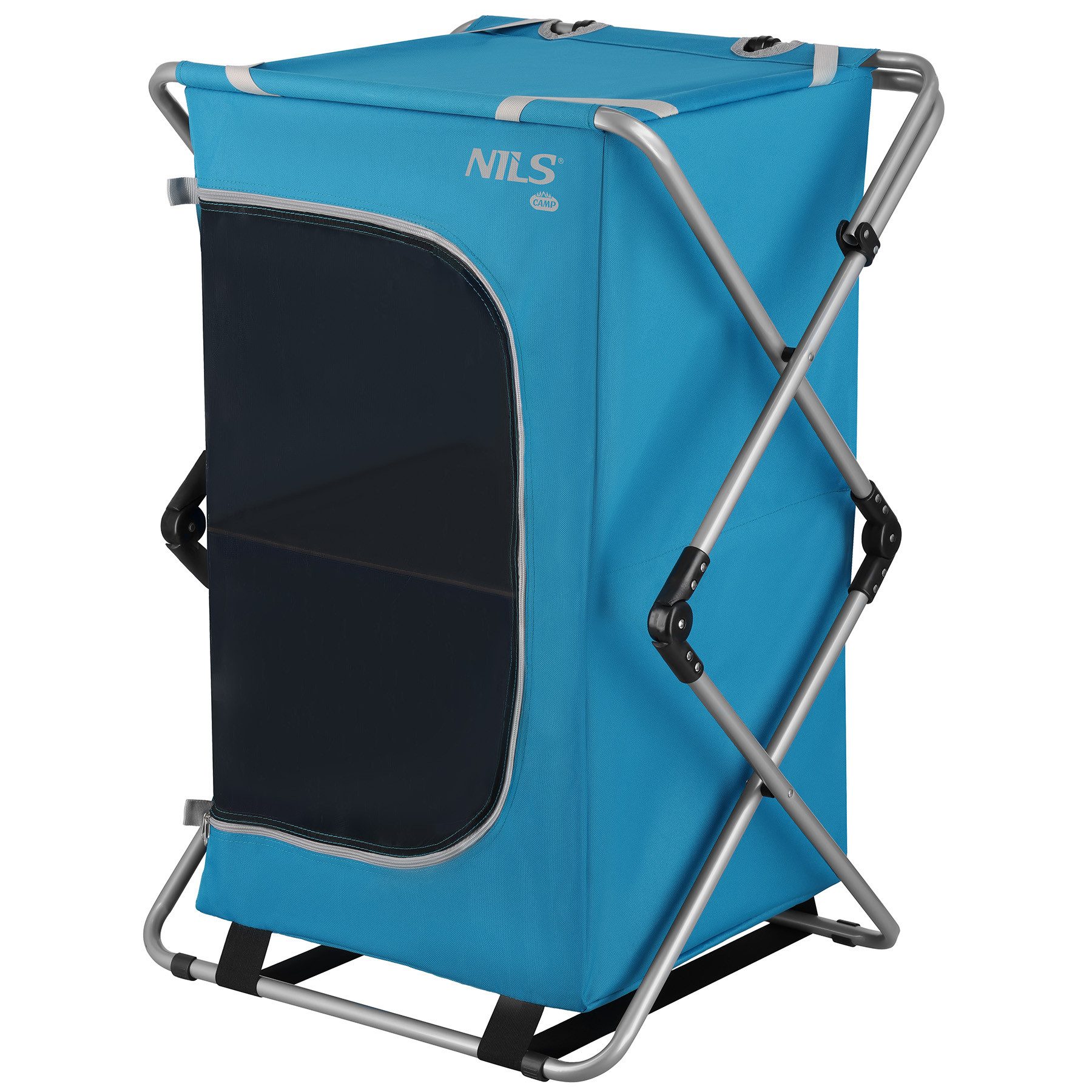 NILS CAMP Campingschrank Faltschrank Reiseschrank Campingregal (Spar-Set, 1-St., 60 x 50 x 90 cm faltbar) Pop-up in 5 Sek., 2 Böden, faltbar, wetterfest