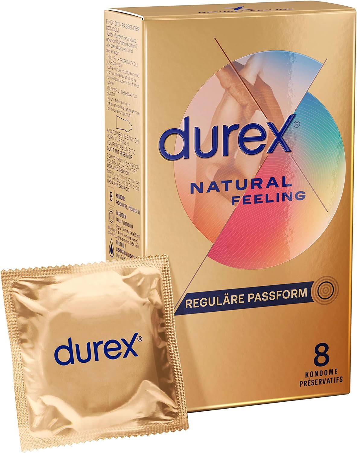 durex Kondome Natural Feeling Packung, 8 St., Latexfrei, Real-Feel-Material