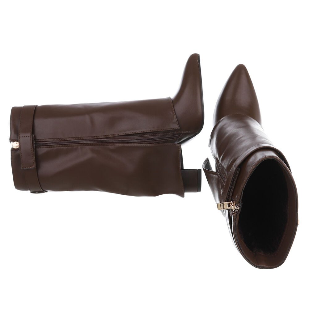 Ital-Design Elegante Stiefeletten mit umgeschlagenem Schaft für Damen High- günstig online kaufen