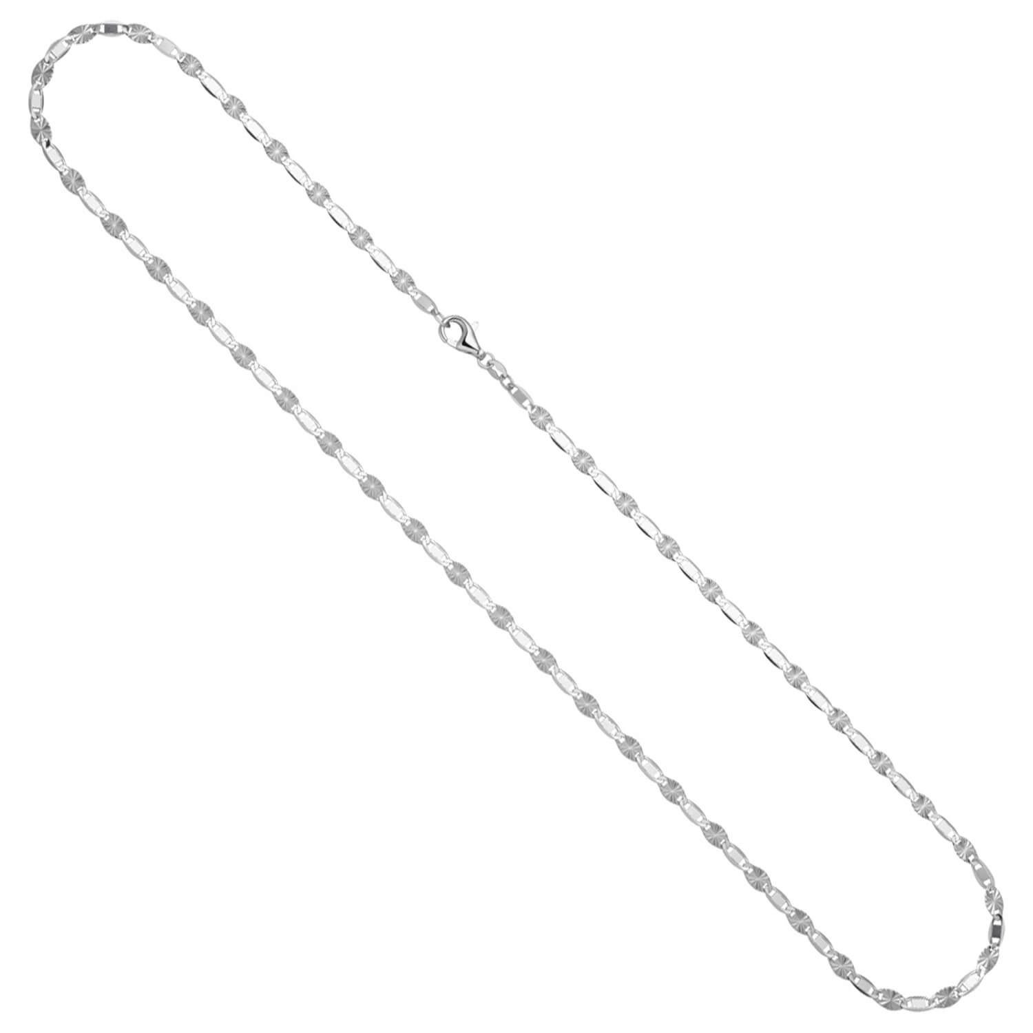 Silberkette 3,2mm Halskette aus 925 Silber rhodiniert 50cm