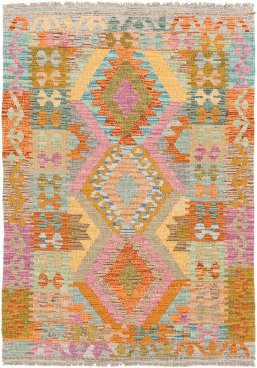 Orientteppich Kelim Afghan 101x143 Handgewebter Orientteppich, Nain Trading, rechteckig, Höhe: 3 mm