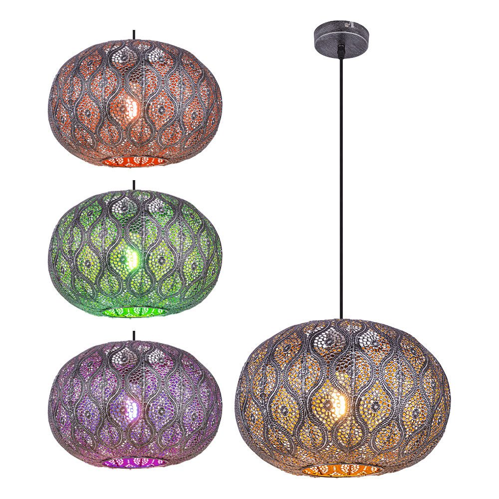 GLOBO LIGHTING LED Pendelleuchte, Leuchtmittel inklusive, Kaltweiß, Warmweiß, Neutralweiß, Tageslichtweiß, Farbwechsel, Hängeleuchte orientalisch Smart RGB LED Pendellampe dimmbar App
