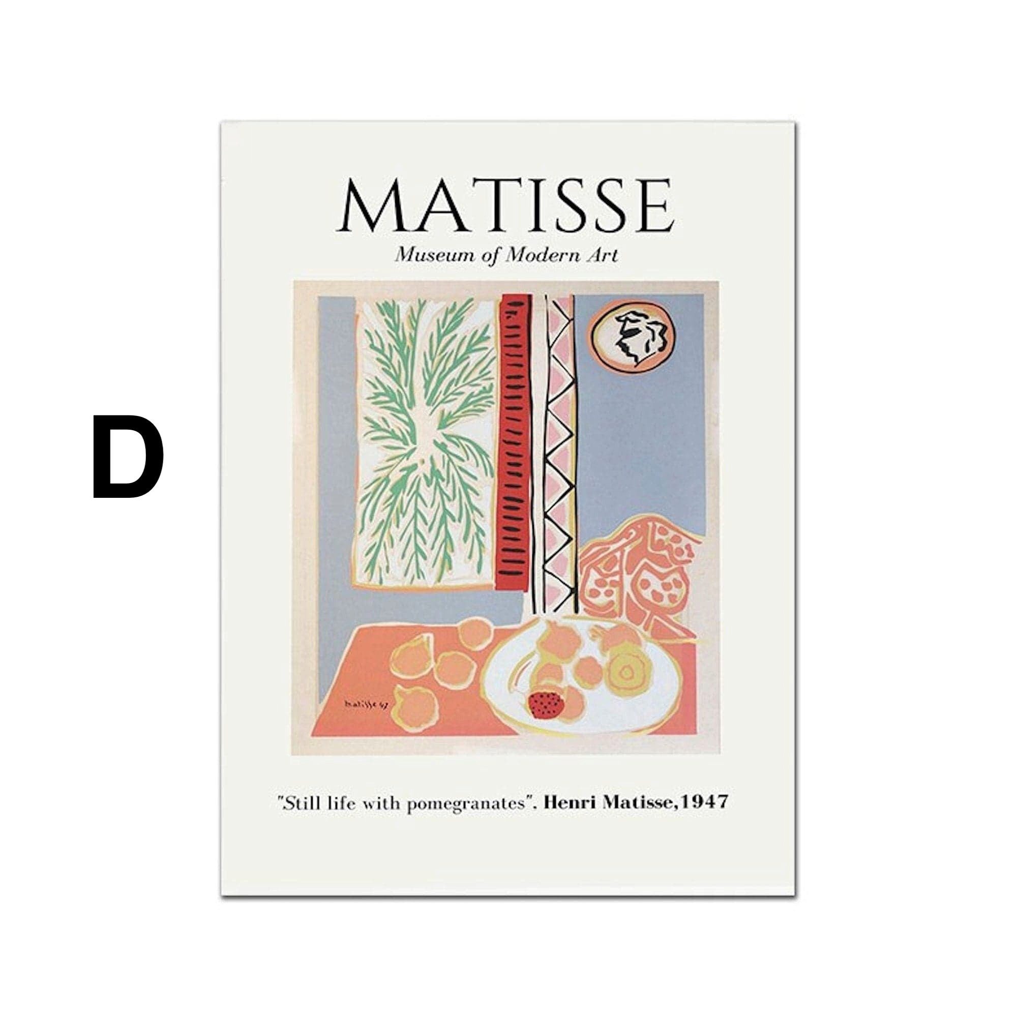JUSTGOODMOOD Poster Matisse Gesicht Abstrakt Bilder Wohnzimmer Wandbilder Schlafzimmer Dek, D (1 St) – Bild 5 von 5