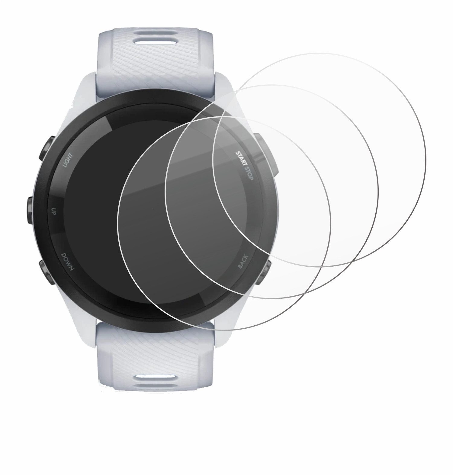 Savvies Displayschutzglas Schutzglas Panzer für Garmin Forerunner 265 (46 mm), 3 Stück, Schutzfolie Display Schutz Glas Folie klar – Bild 2 von 5
