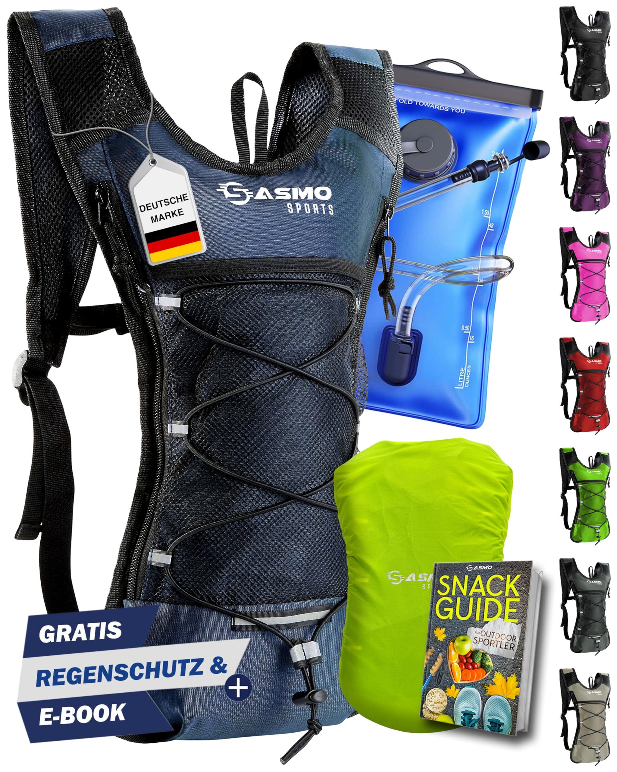 Sasmo Trinkrucksack mit Thermofach, Trinkrucksack Laufen günstig online kaufen