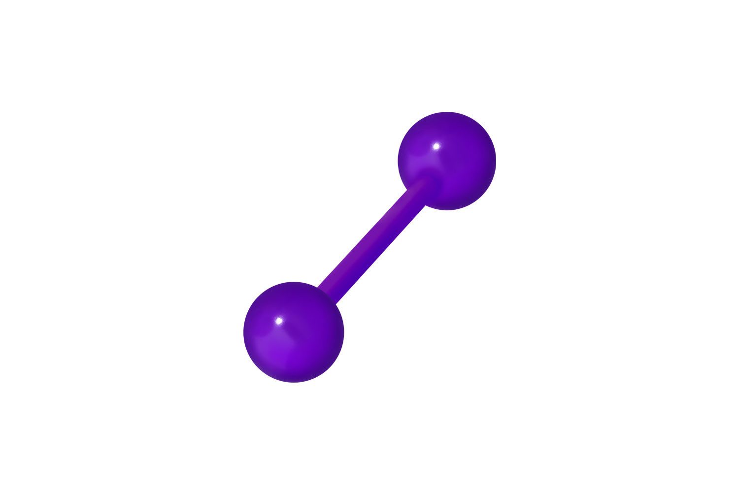 PIERCINGLINE Brustwarzenpiercing Acryl Barbell flexibel UNIFARBEN (Barbells, 1-tlg)