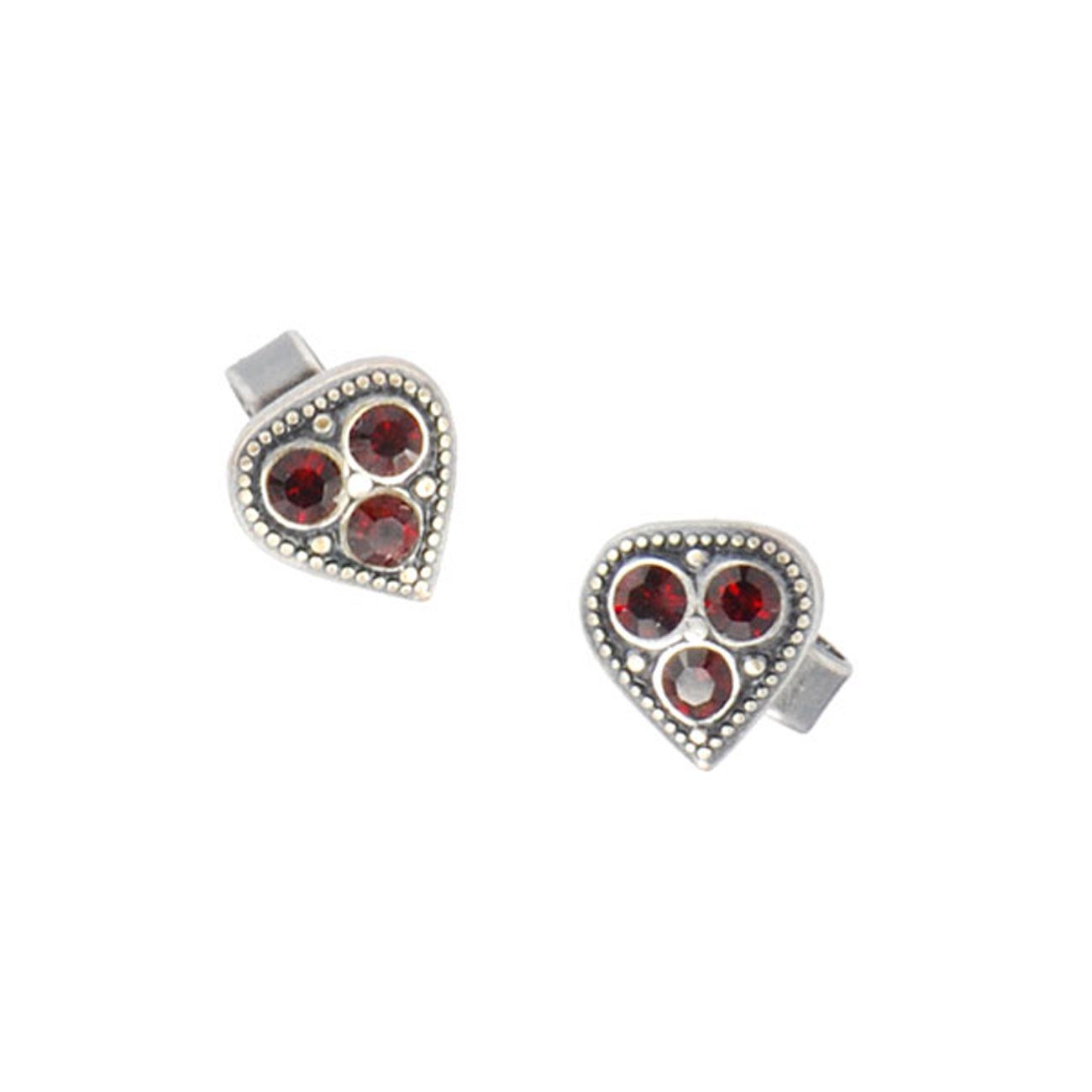 Krikor® Collection Paar Ohrstecker 3119 (Set, 2-tlg), XS Herz-Ohrstecker mit Markenkristallen