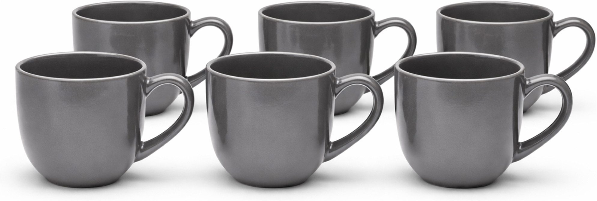 van Well Tasse Kaffee-Obertasse 200 ml Malmö, 6 Stück, 6-tlg., Steingut, spülmaschinen- und mikrowellengeeignet