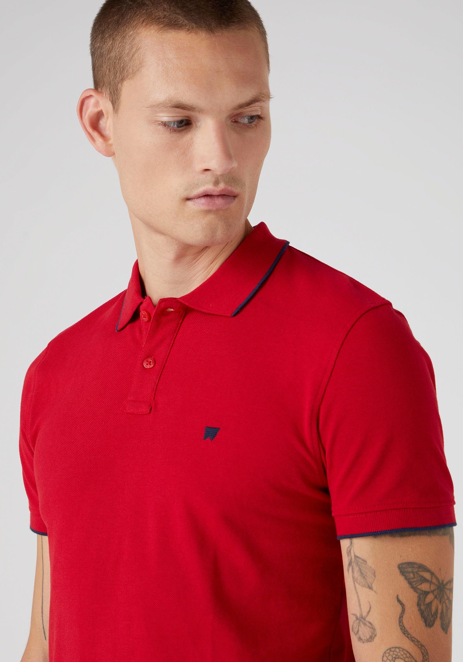 Poloshirt red Wrangler