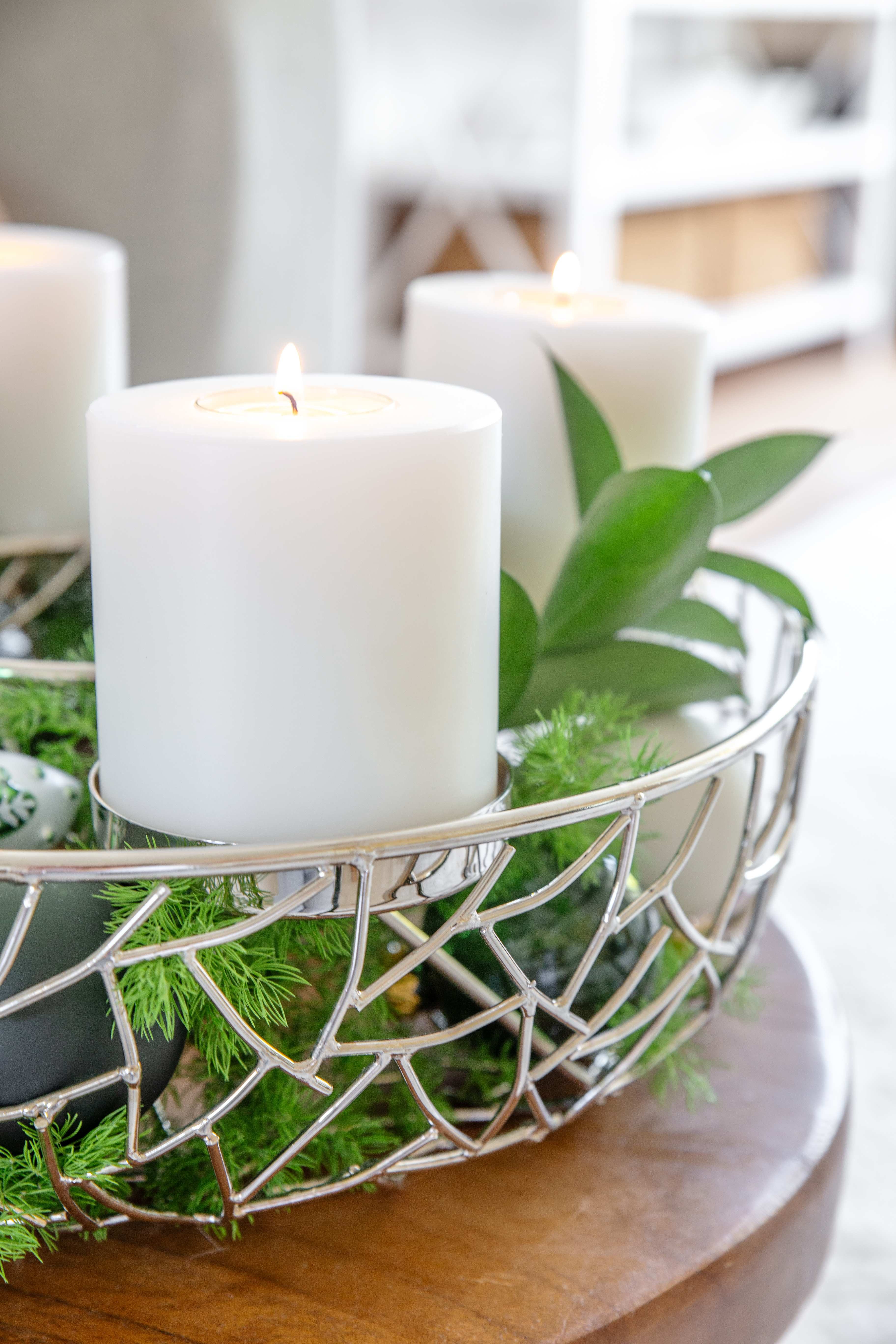 EDZARD Stumpenkerze Cornelius Ø 8 cm, (H 9 cm) Stumpenkerzen-Optik, Dauerkerze für Teelichter