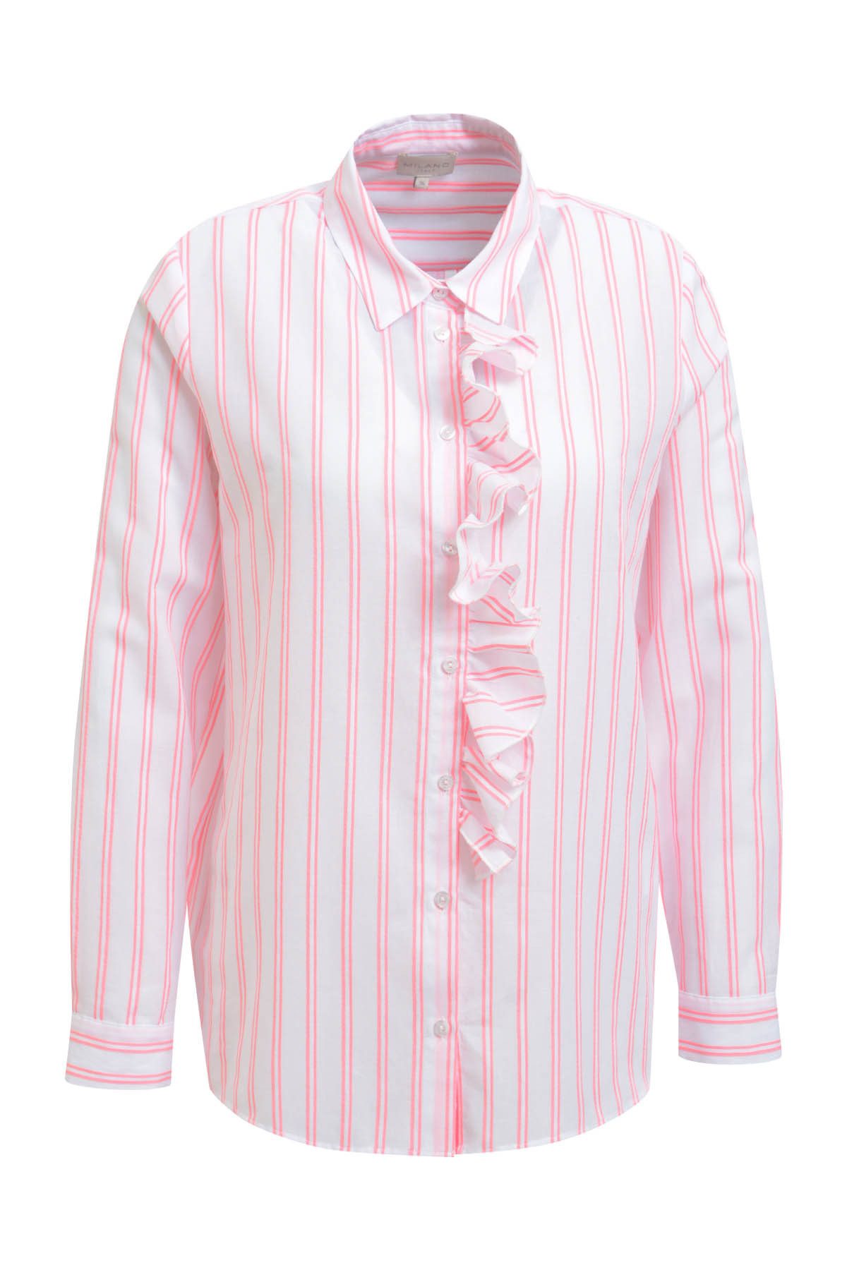 Milano Italy Hemdbluse SHIRT BLOUSE W/ RUFF