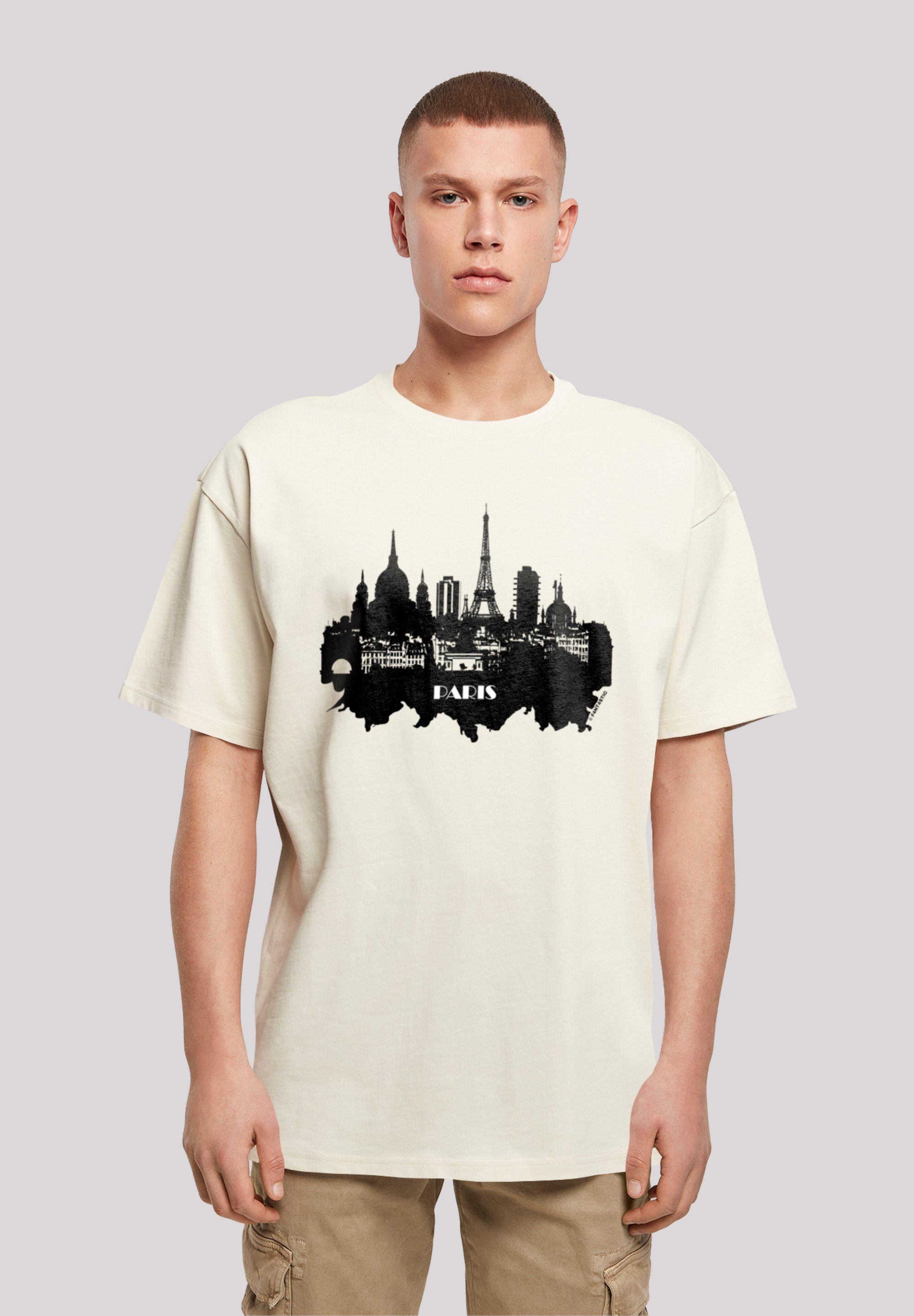 F4NT4STIC T-Shirt PARIS SKYLINE OVERSIZE TEE Print