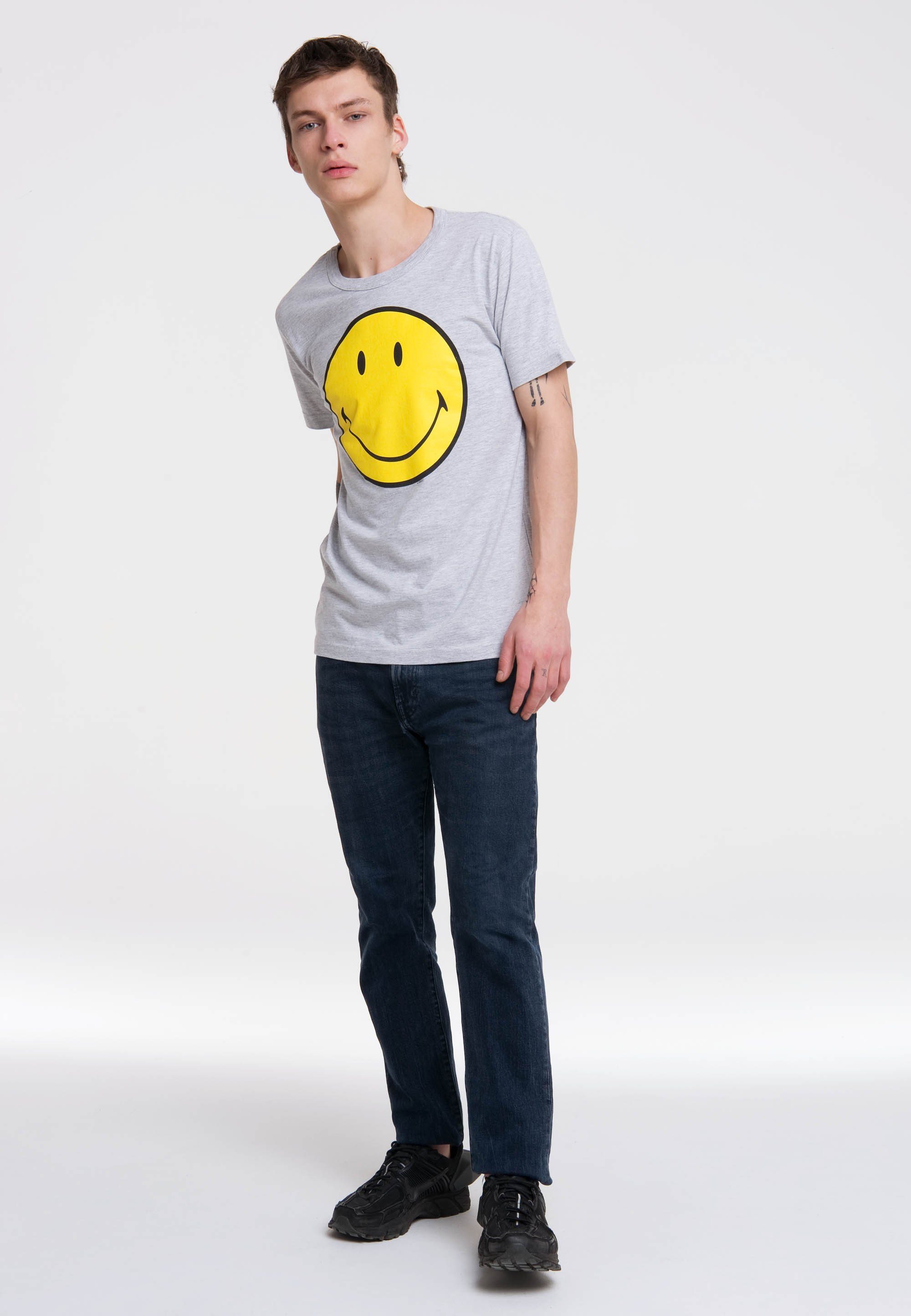 LOGOSHIRT tollem mit Frontprint T-Shirt Smiley