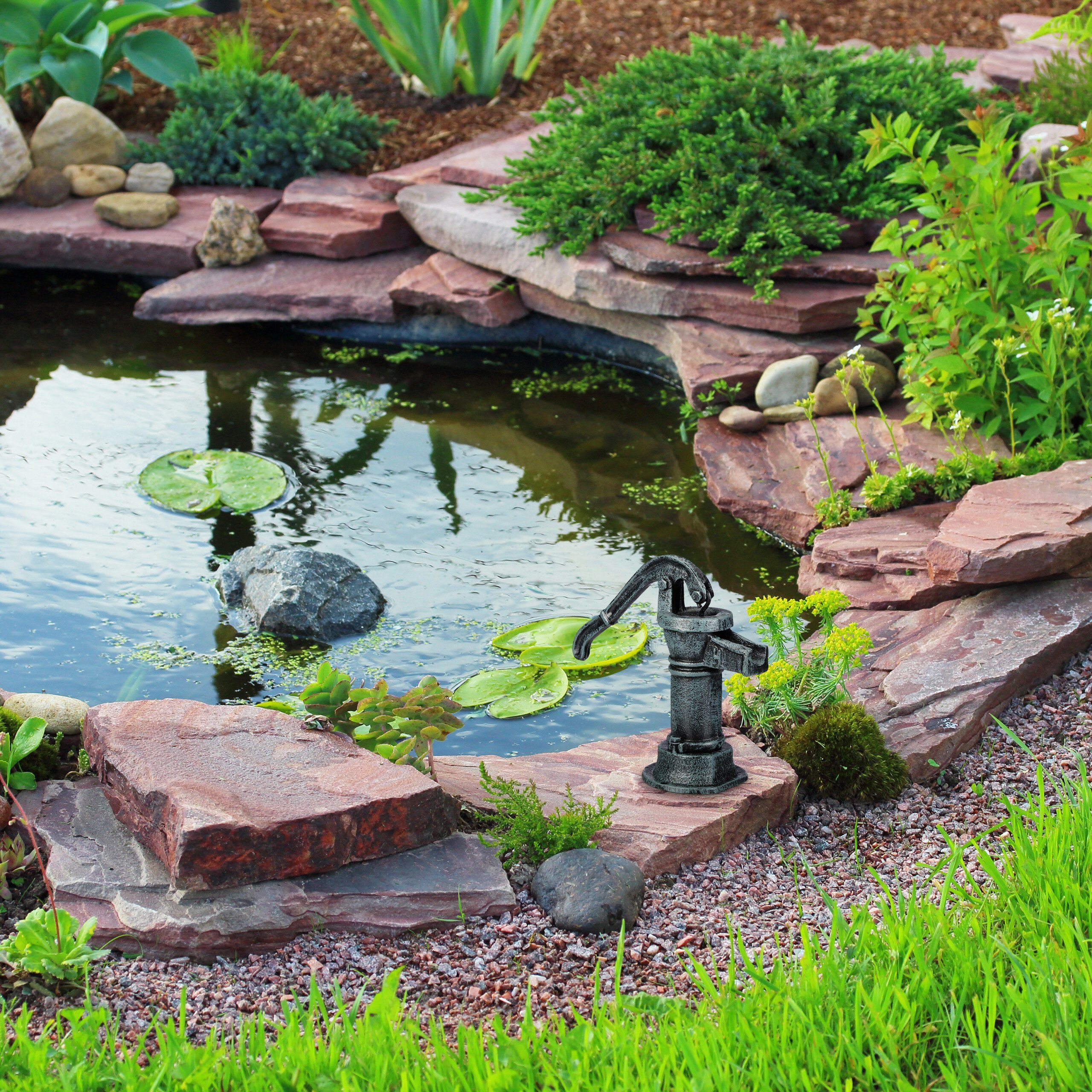 relaxdays Gartenfigur Nostalgische Deko Pumpe aus günstig online kaufen