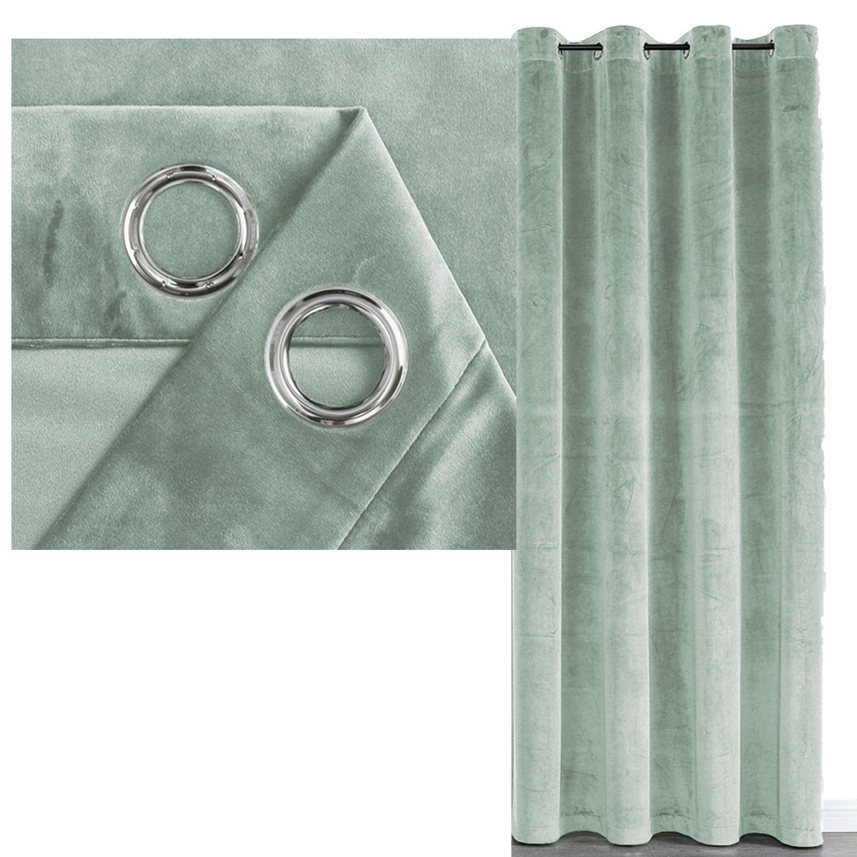 Vorhang SAMT Vorhang Ösen Verdunkelungsvorhang abdunkelnd (1 St), Ösen, abd günstig online kaufen