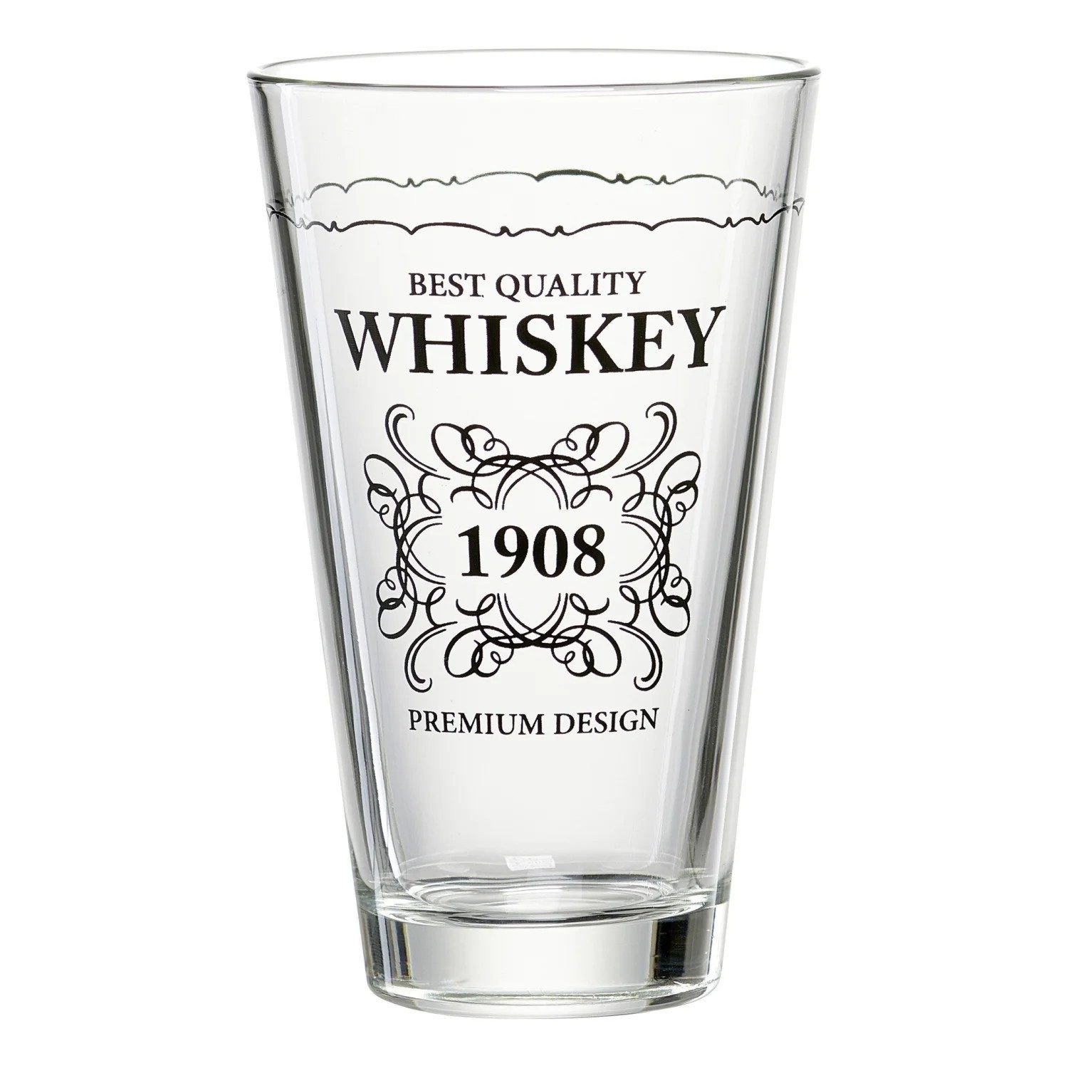 Ritzenhoff & Breker Whiskyglas Whiskey Glas Spirits 330 ml Glas Rot Schwarz, Glas