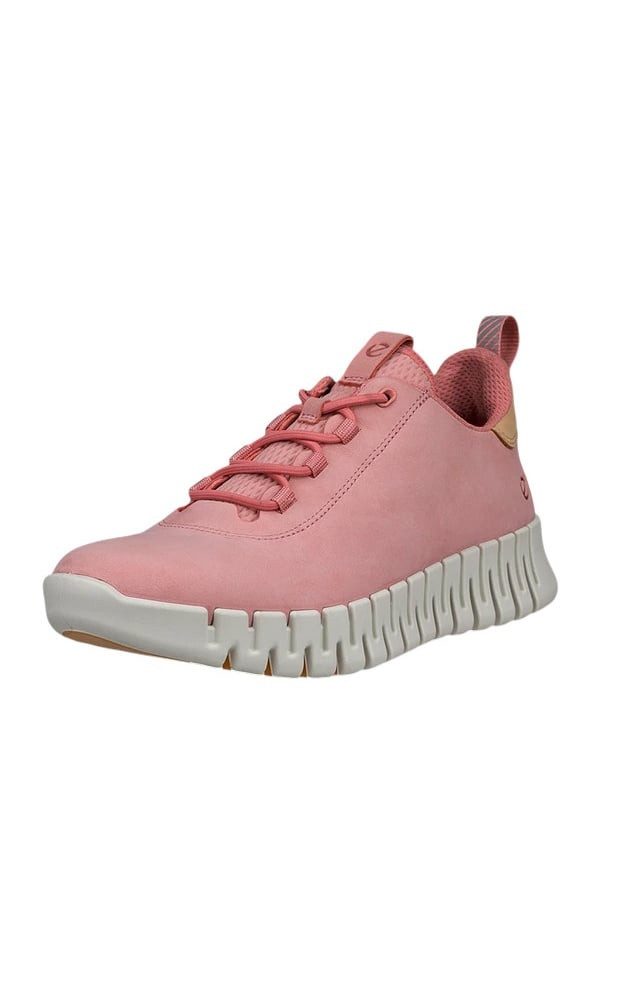 Ecco Gruuv Lea (weiches Nappaleder) pink/rosa Damen Sneaker