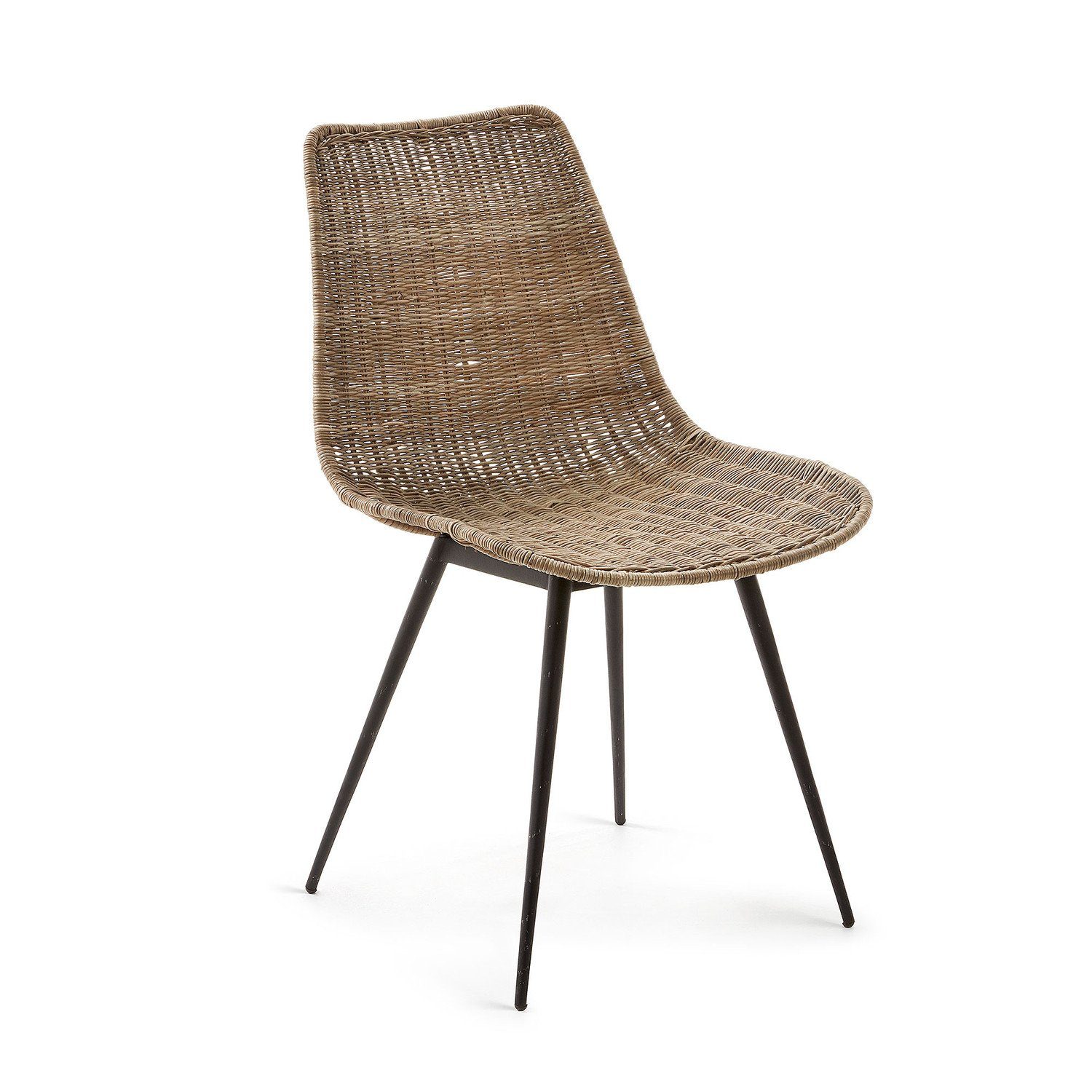 Esszimmerstuhl 2er Set Stühle Equal Rattan 48x83x58cm stuhl Küchenstuhl