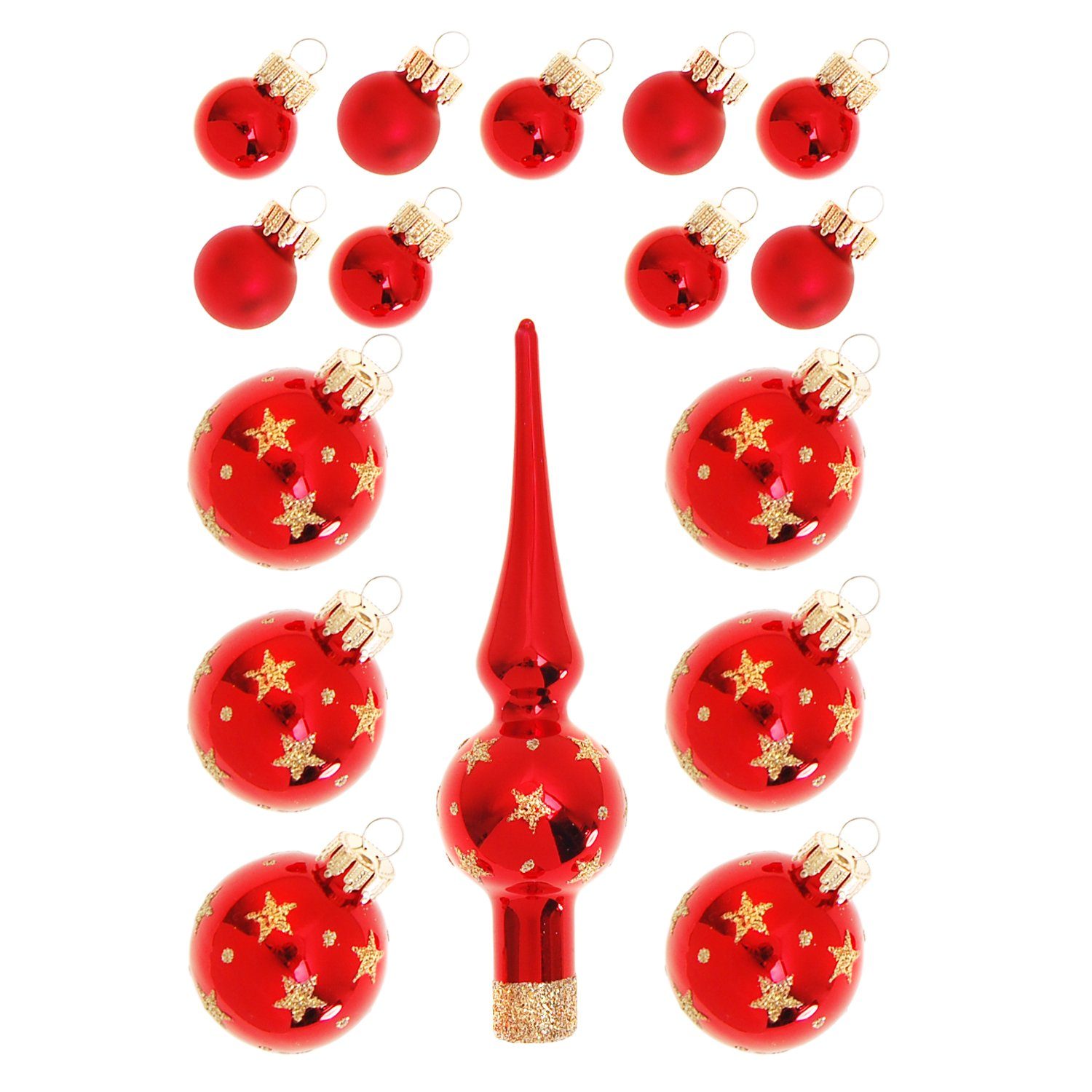 Krebs Glas Lauscha Christbaumschmuck Rot Mini-Dekoset günstig online kaufen