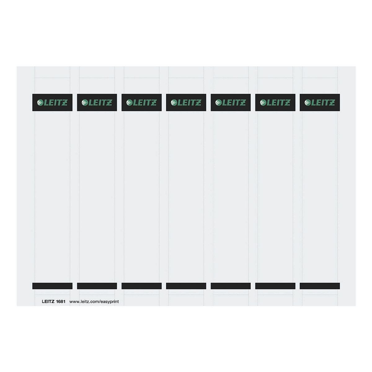 LEITZ Etiketten 1681, für Ordner, 175 Stück, kurz/schmal (31x190 mm), einsteckbar