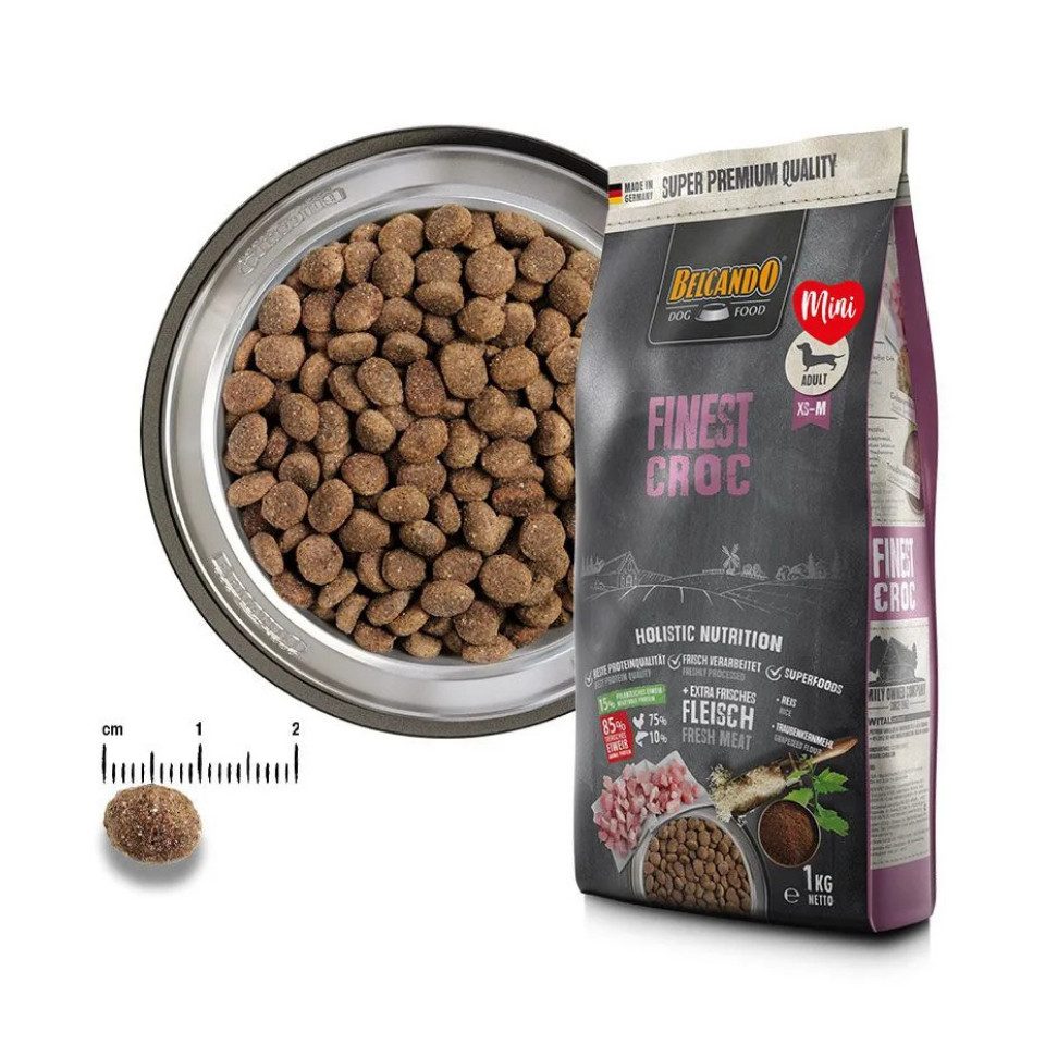 Belcando Finest Croc - hochwertiges Trockenfutter für kleine & mittlere Rassen, Trockenfutter für: Hunde