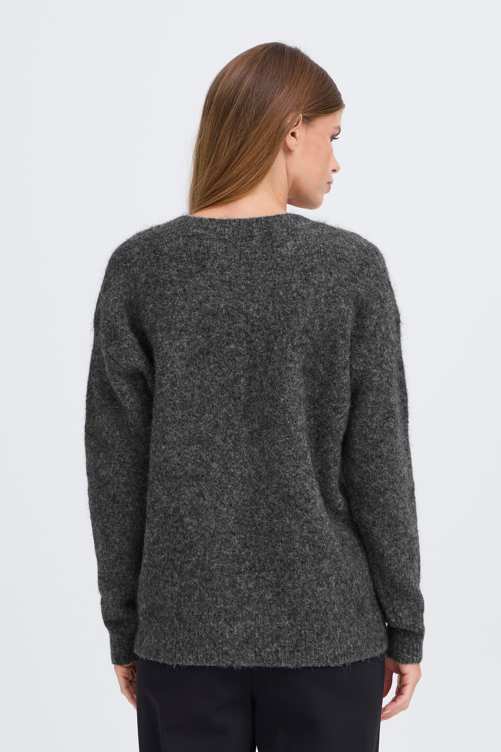 OXMO V-Ausschnitt-Pullover OXISelma Kuscheliger Pullover