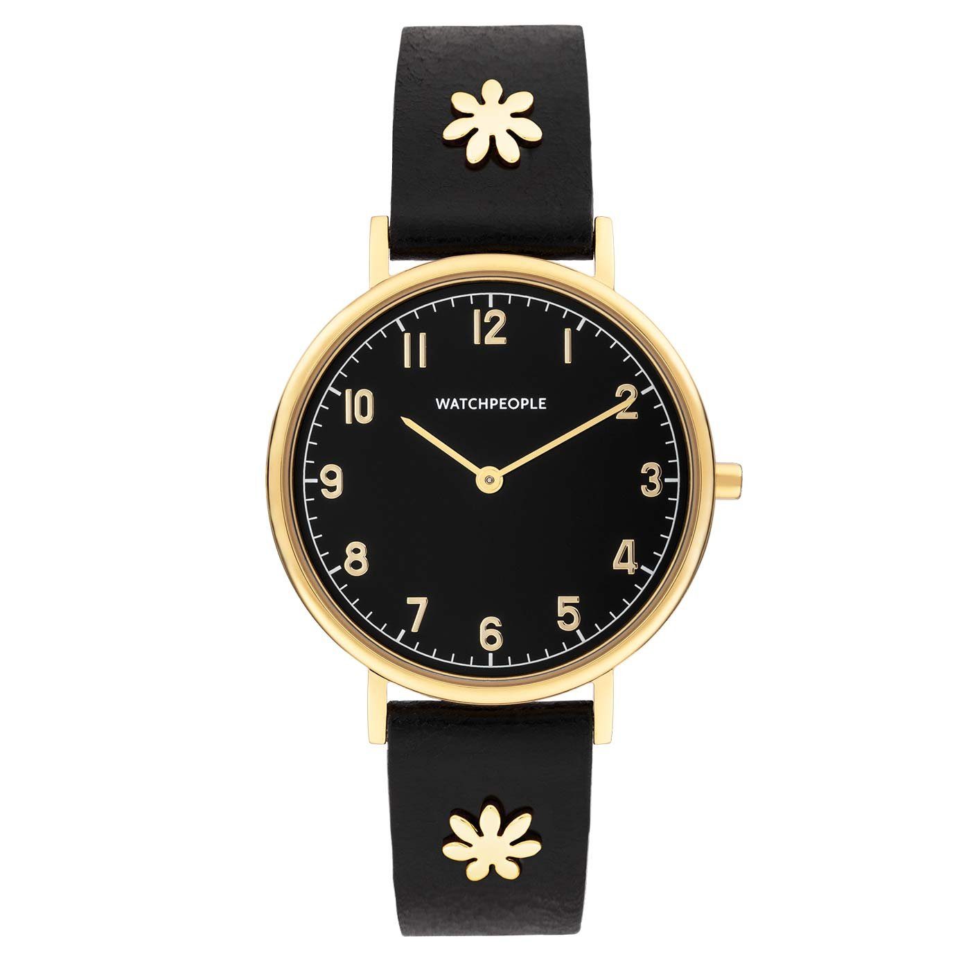 Watchpeople Quarzuhr Jewels Flower 2 WP 068-01, flach, easy release Band