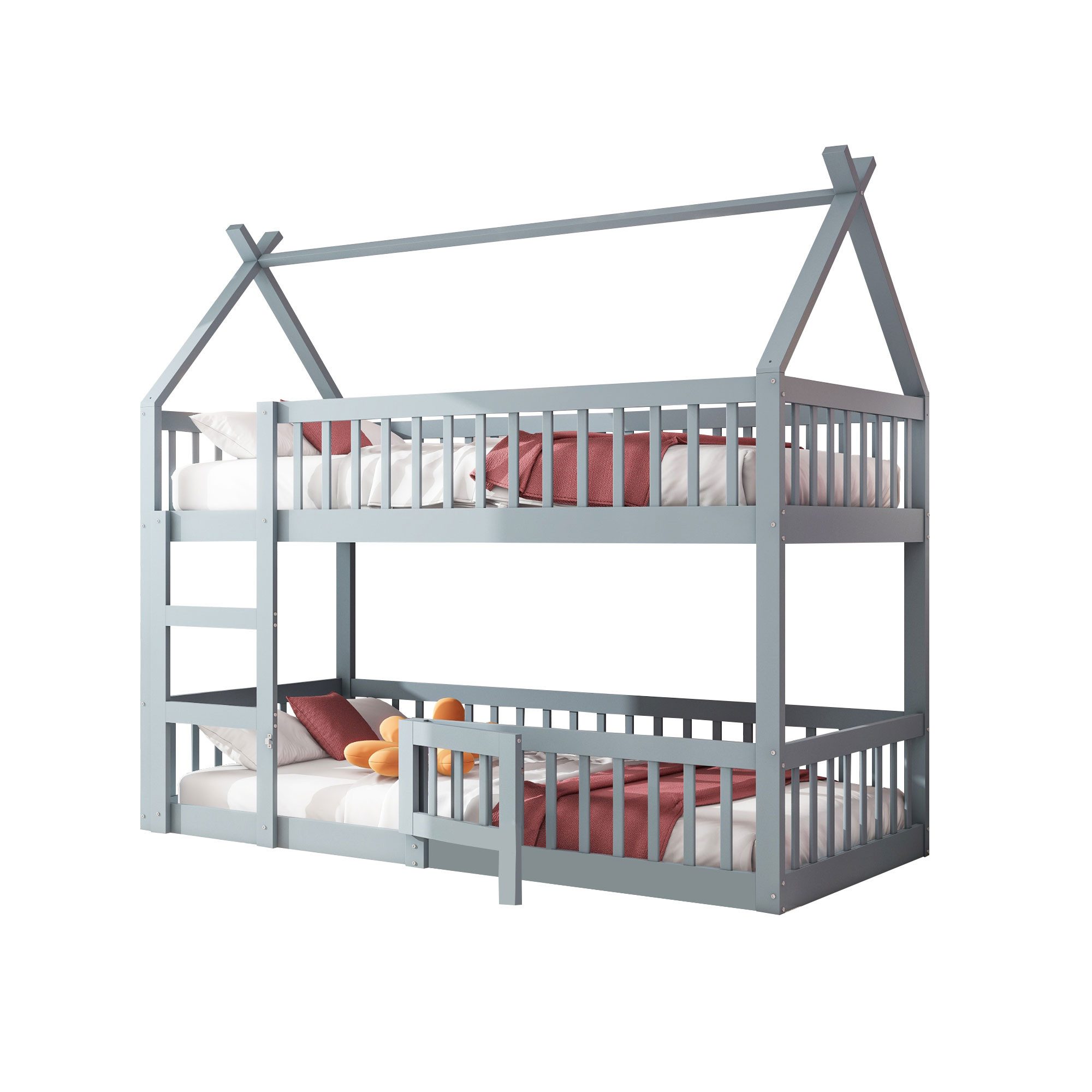 Flieks Etagenbett, Hochbett Kinderbett 90x200cm mit oberem Lattenrost und L günstig online kaufen