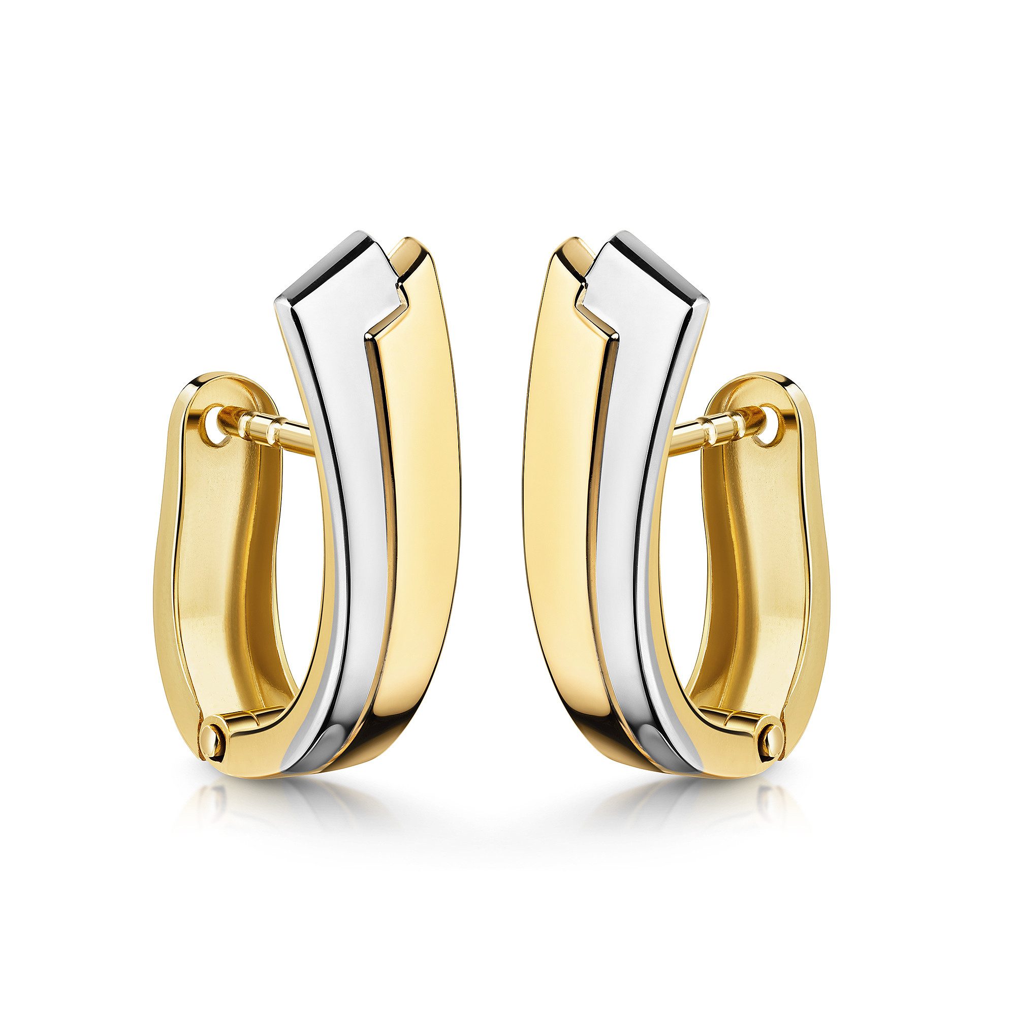 Fascination by Ellen K. Paar Creolen 375/- Gelbgold bicolor glanz