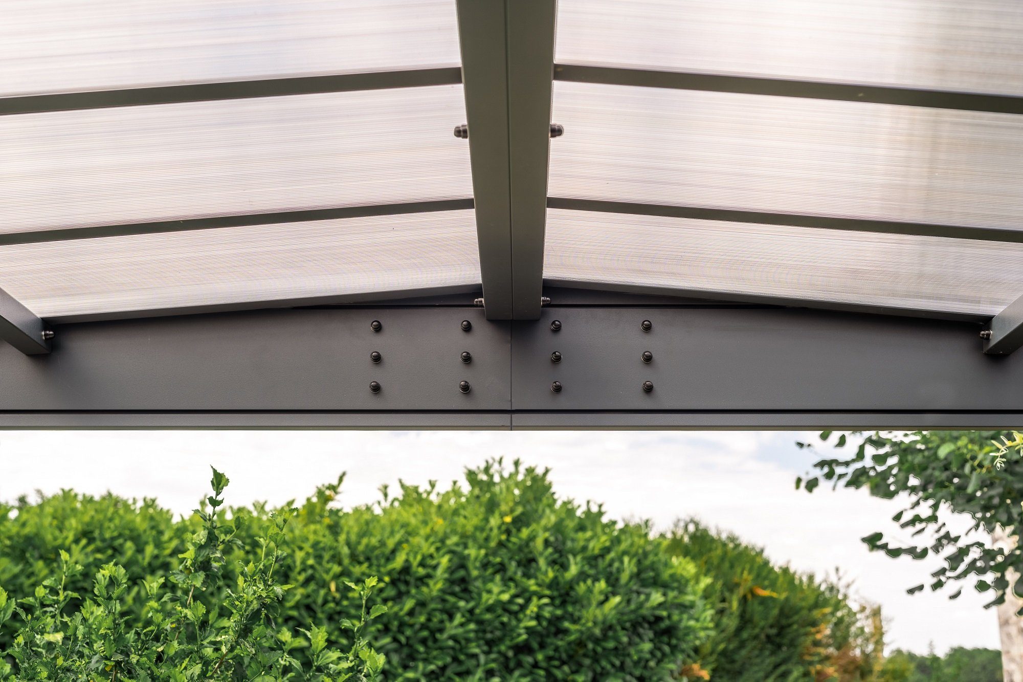 Trigano Einzelcarport Carport Libeccio Metall m2 aus Doppeldach Aluminium, 16.60 Konstruktion, Einfahrtshöhe, robuste 2,10 cm