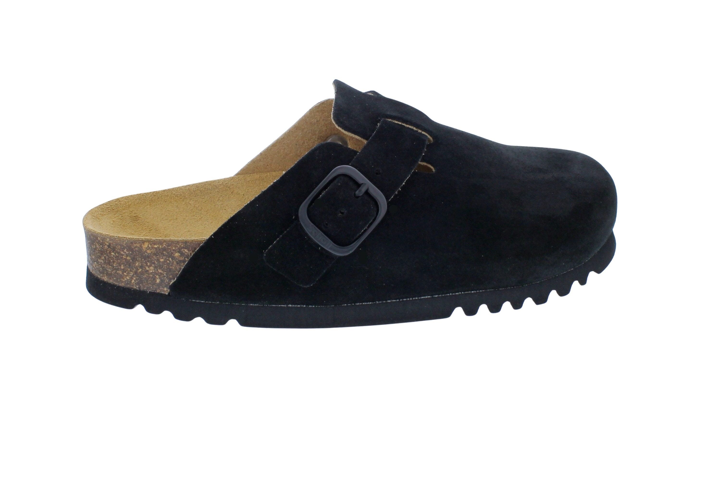 Scholl Scholl Fae Clog Black Suede - Velourleder in Schwarz Clog günstig online kaufen