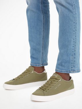 Tommy Hilfiger TH HI VULC LOW SUMMER CVS Sneaker mit seitlichem Logoschriftzug, Freizeitschuh, Halbschuh, Schnürschuh