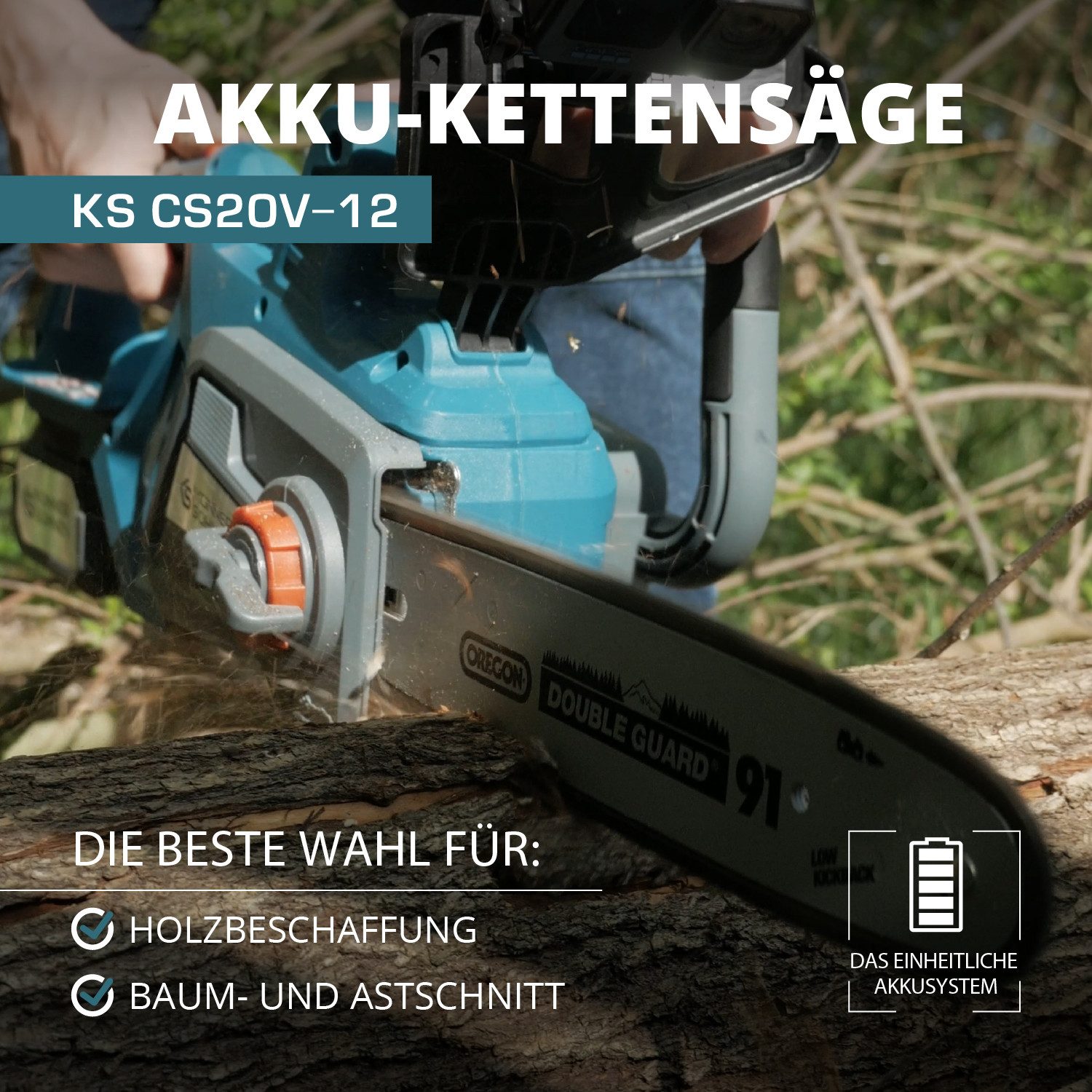 Könner & Söhnen Akku-Kettensäge KS CS20V-12, günstig online kaufen