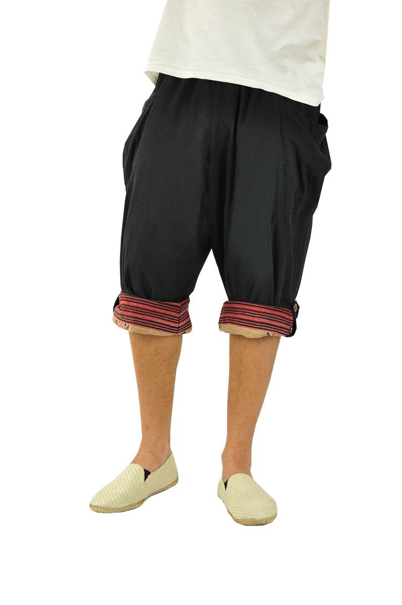 virblatt Shorts Herren Kurze Haremshose Herren Sommerhose kurze Hose 3/4 Sommer Hippie elastischer Bund
