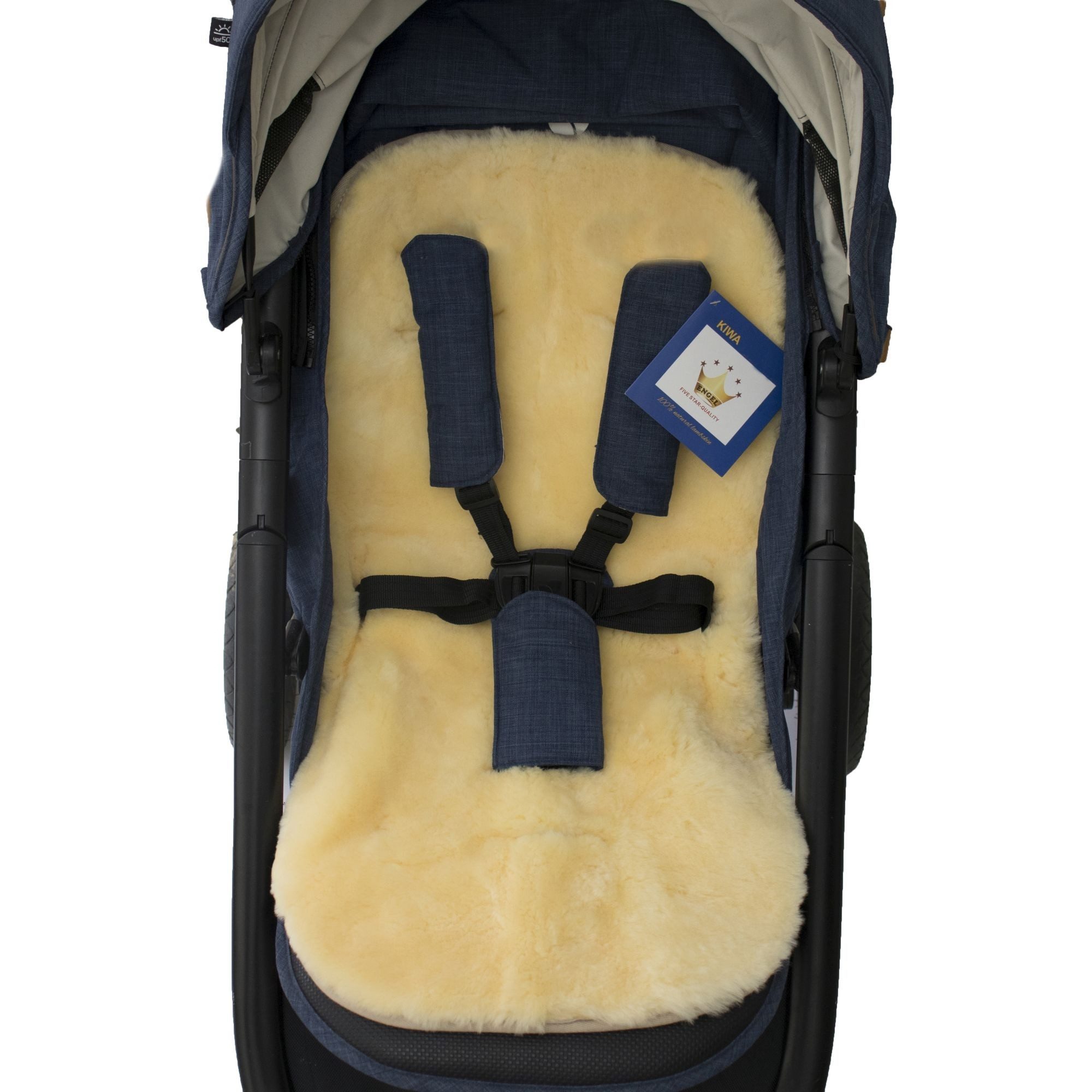 Reissner Lammfelle Kinderwagen-Sitzauflage Kinderwagen Einlage KIWA Basic echtes Merino Lammfell