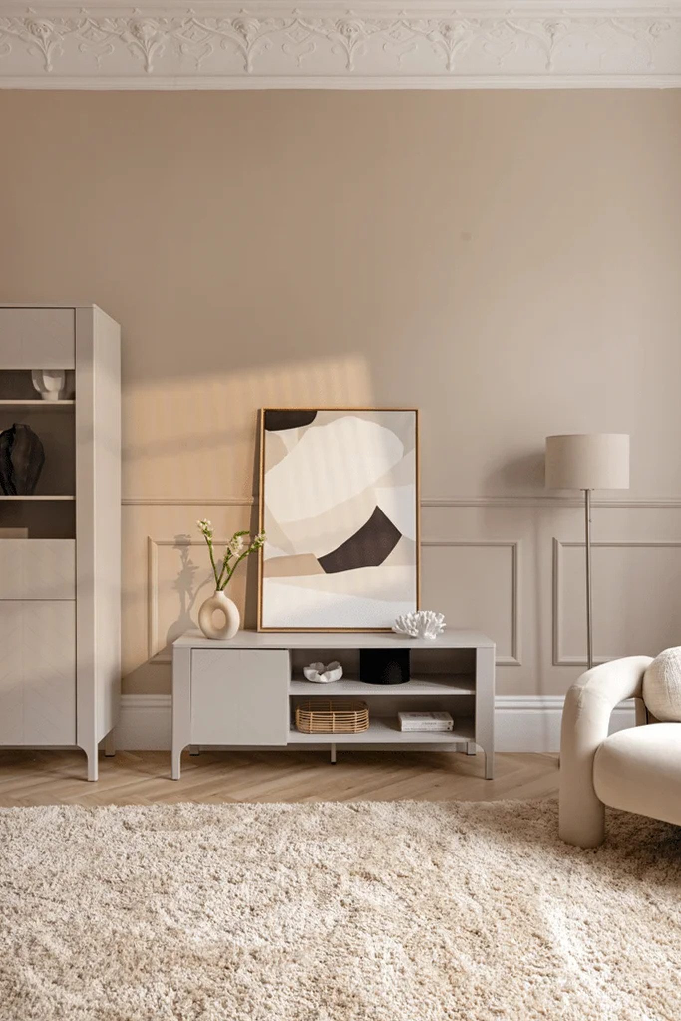 Beautysofa TV-Schrank LUME MM-6 mit Tür und Fächern mit Push-to-Open & Soft-Close