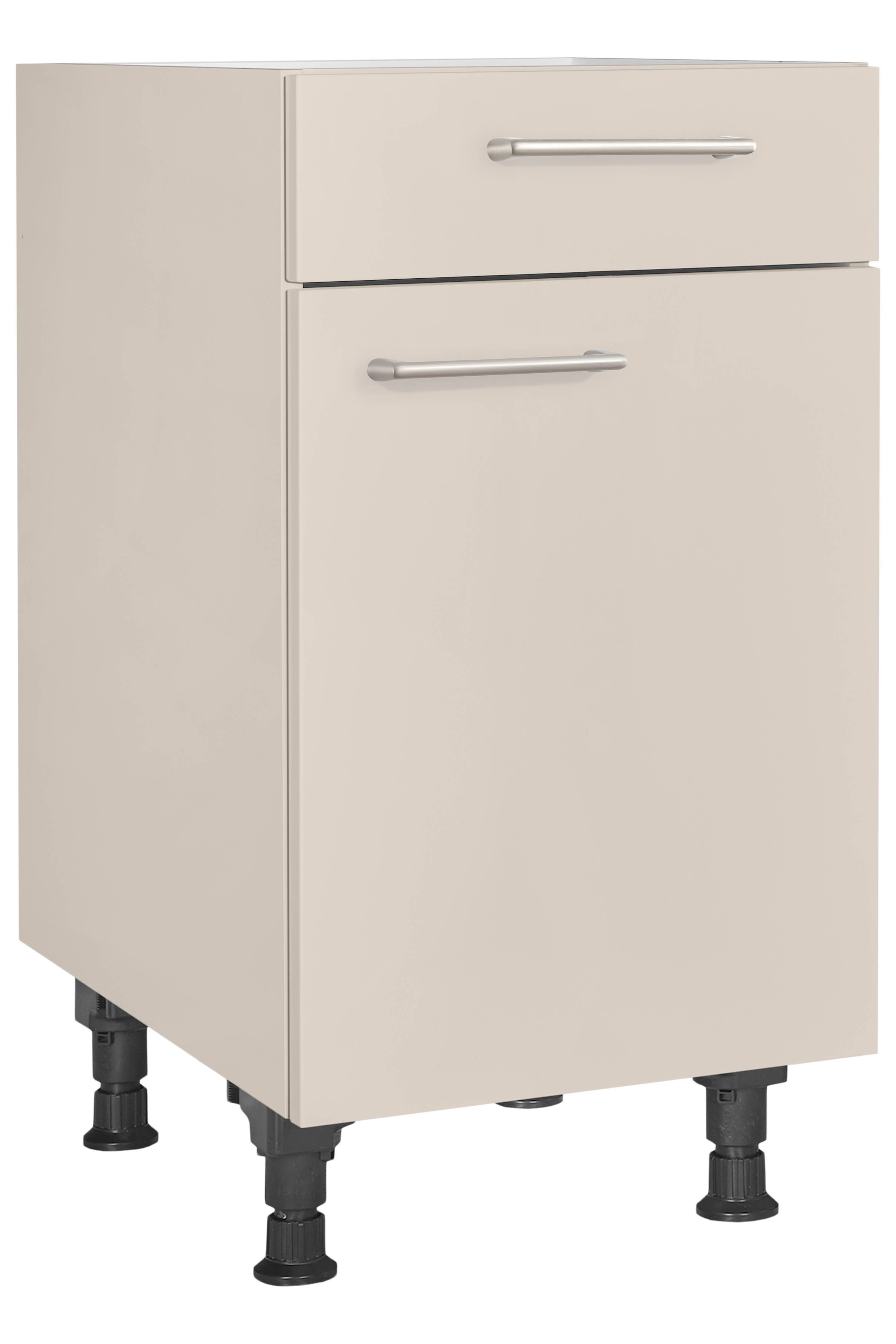 nobilia® Unterschrank "Laser", Ausrichtung wählbar, vormontiert, in den Breiten 30, 45 und 60 cm Breite, mit höhenverstellbaren Sockelfüßen, vormontiert