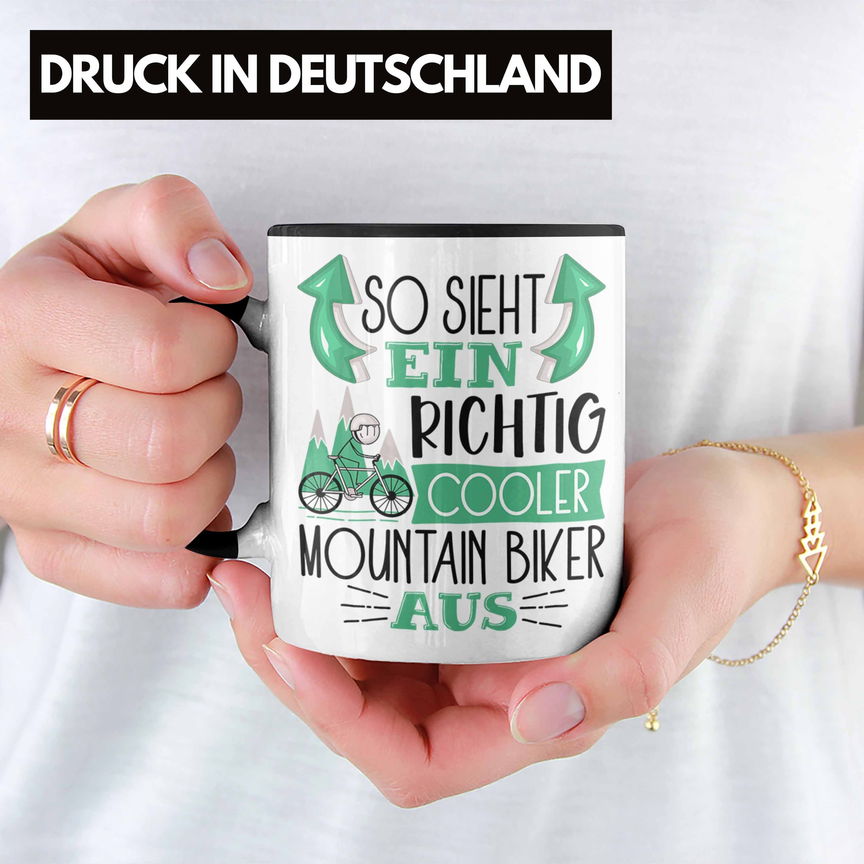 Trendation Tasse So Sieht Ein Tasse Cooler Schwarz Mountainbiker Aus Lustiger Geschenk Richtig