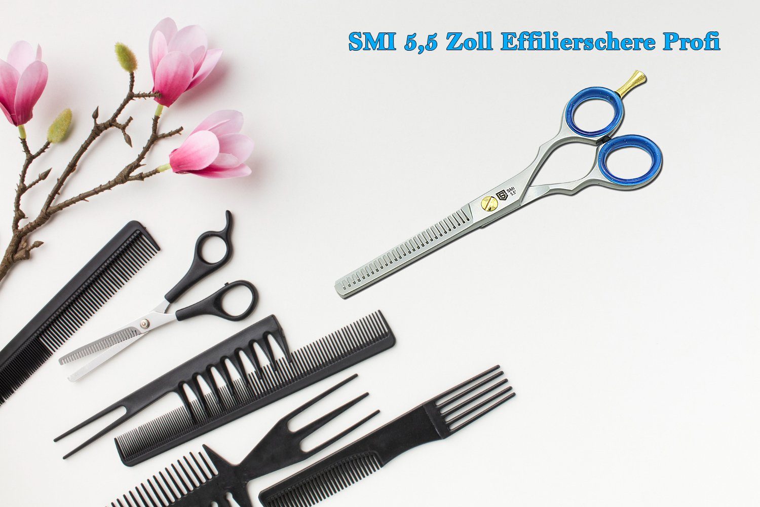SMI Haarschere Effilierschere zoll 5,5 Ausdünnschere Haarschere Friseurschere
