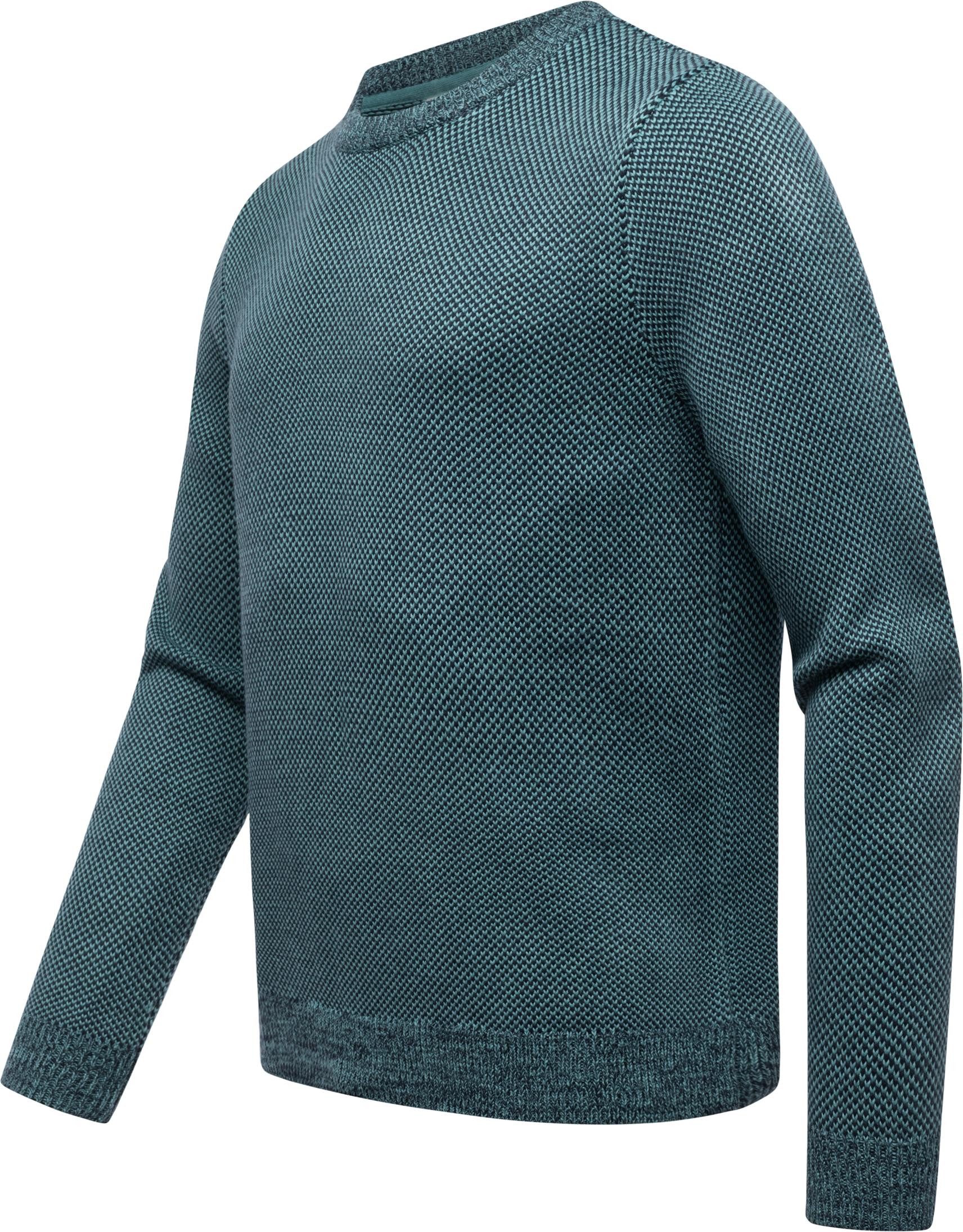 Ragwear Strickpullover Larrs stylischer Herren Sweatpullover mit Rippbündchen