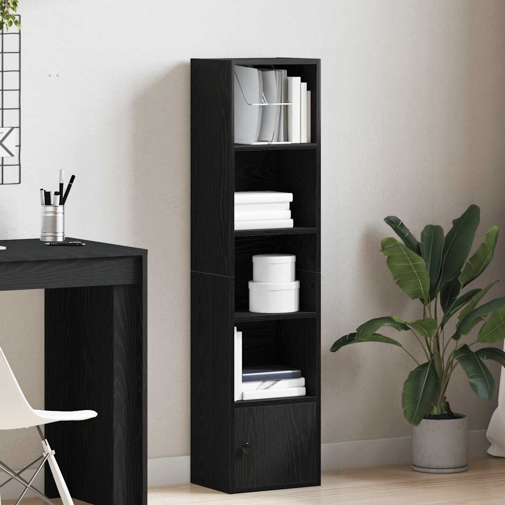 vidaXL Bücherregal Bücherregal Schwarz Eichen-Optik 31x24x127 cm Holzwerkst günstig online kaufen