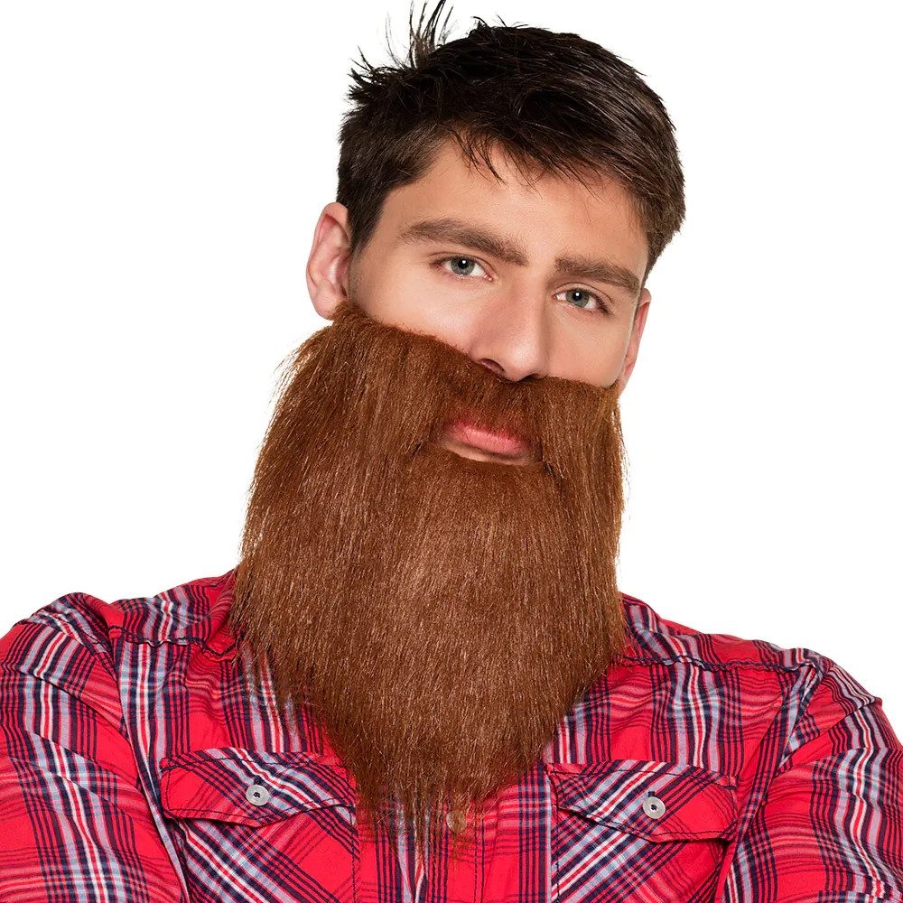 Boland Kostüm Langer Vollbart Hipster Bart Kostüm Verkleidung für Karneval Fasching, Realistisches Design und markanter Look