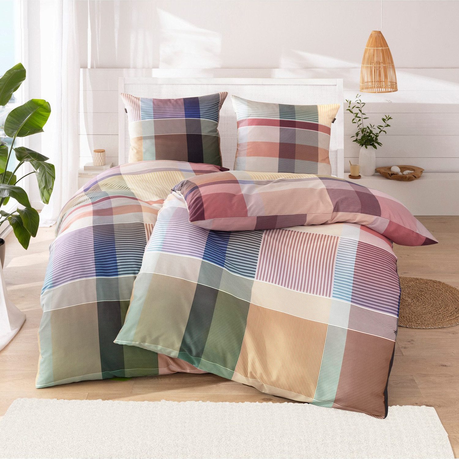 Irisette Bettwäsche Irisette Flausch Cotton Bettwäsche Zobel 8891-90 gelb grün 135x200, Flausch-Cotton, 2 teilig