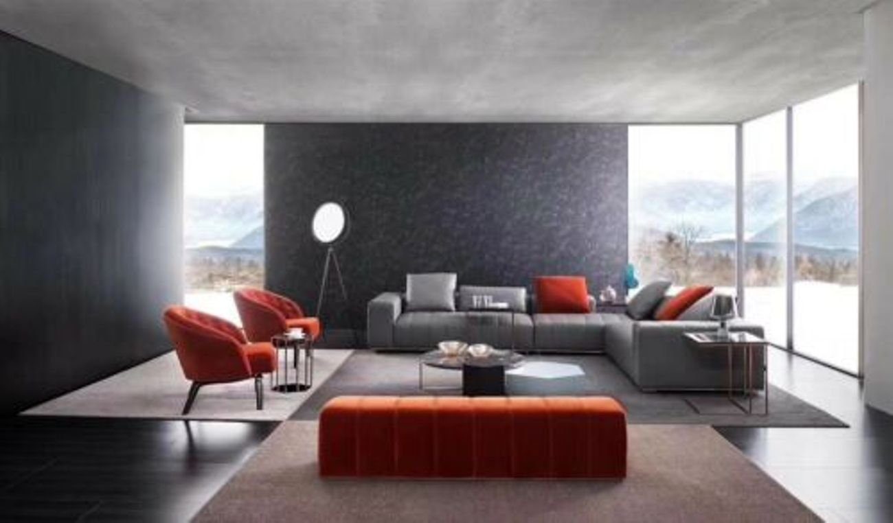 JVmoebel Ecksofa, Design Ecksofa Polster Couch Sofa Eck Garnitur Leder Couchen