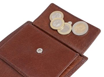 Brown Bear Geldbörse Modell 8002 Hochformat aus Echtleder mit 11 Kartenfächern, 3 Ausweisfächern und RFID Schutz Braun