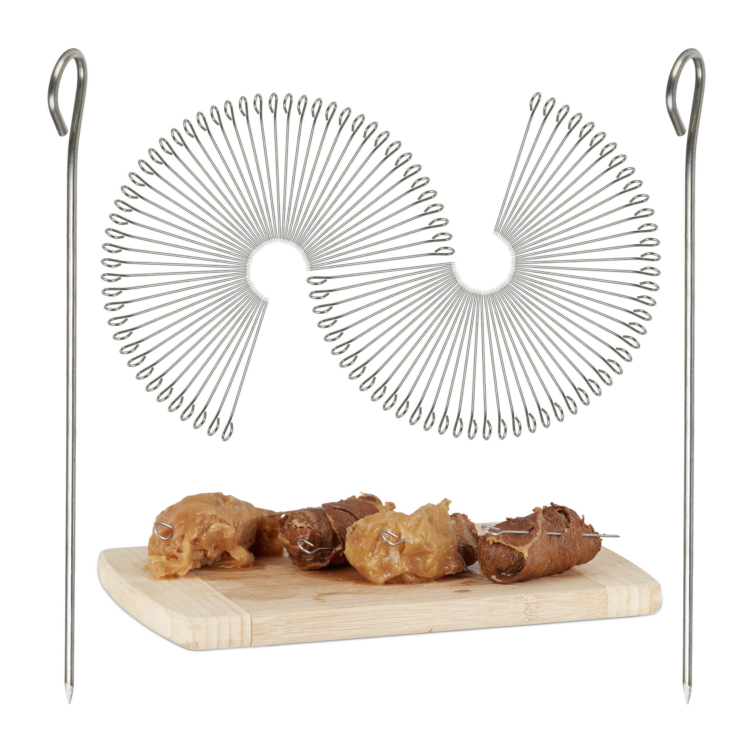 Partyspieße 100 x Rouladennadeln Edelstahl