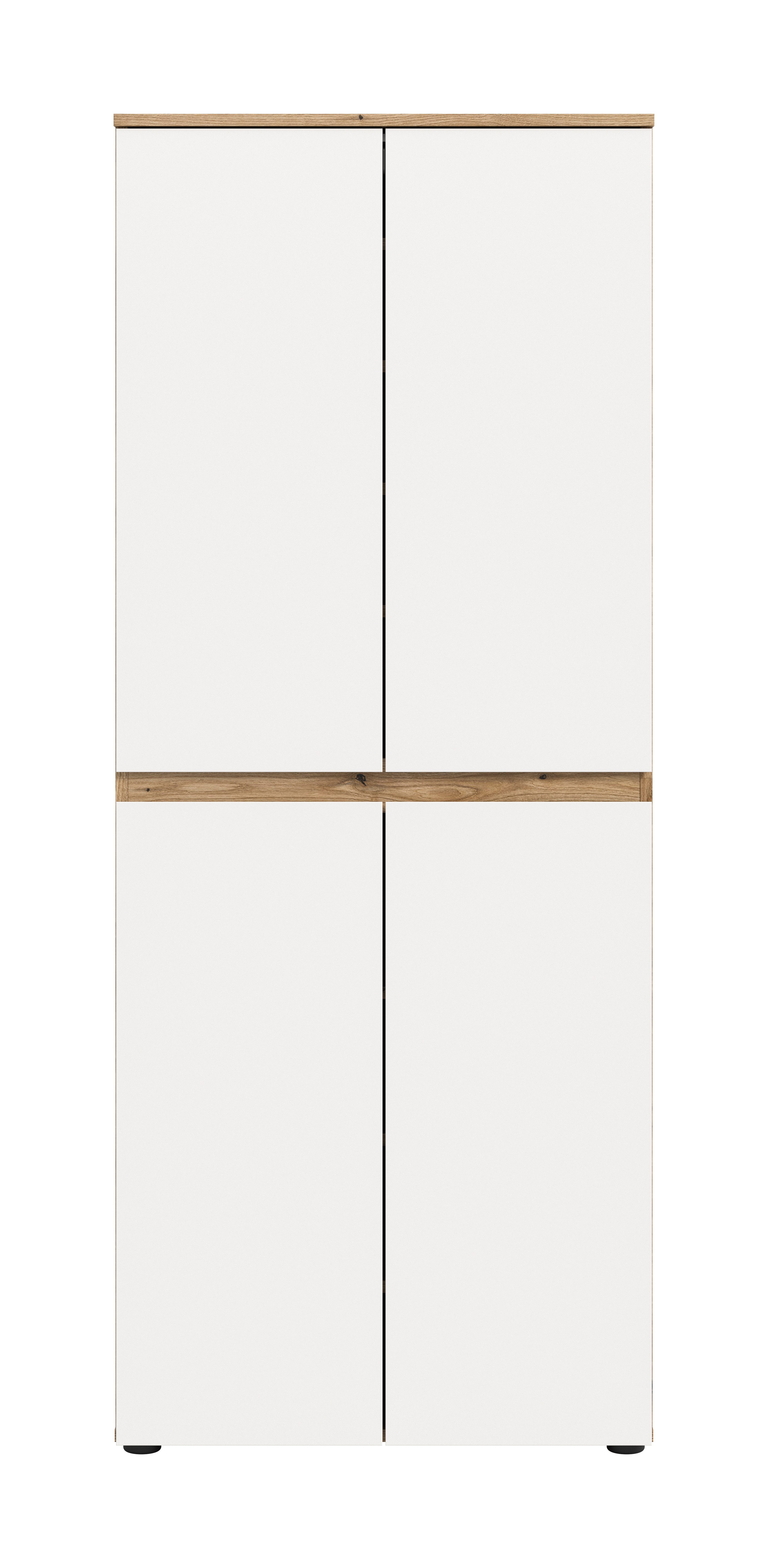 furnling Mehrzweckschrank Sarca - in 5 trendigen Farben 1 Kleiderstange, 4 Türen, 9 Fächer, Universalschrank, Höhe 175 cm – Bild 3 von 5