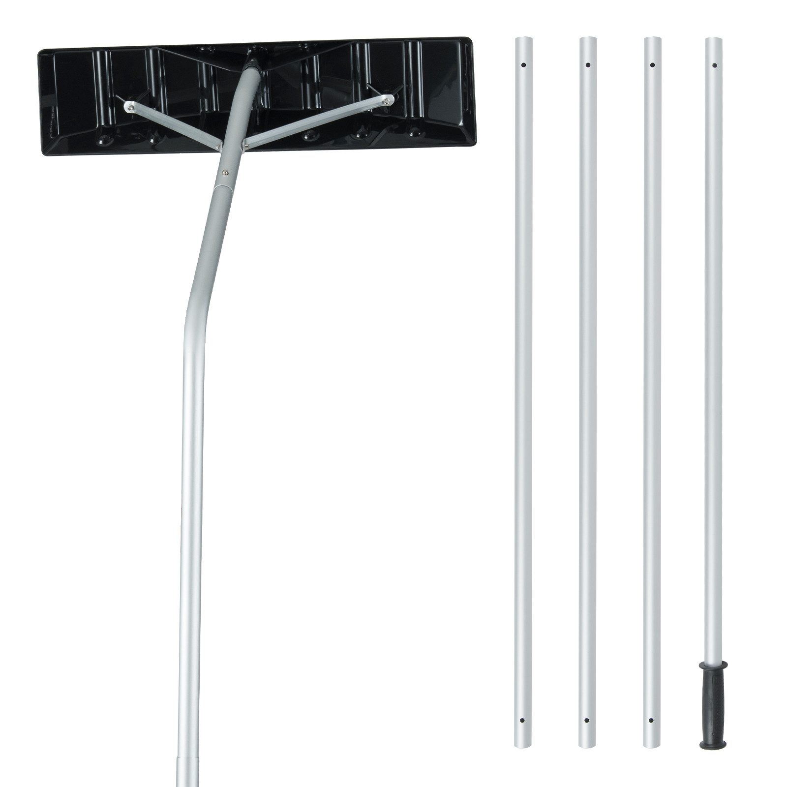 COSTWAY Schneeschieber, Schneeschaufel 224-583cm, Schneeräumer für das Dach