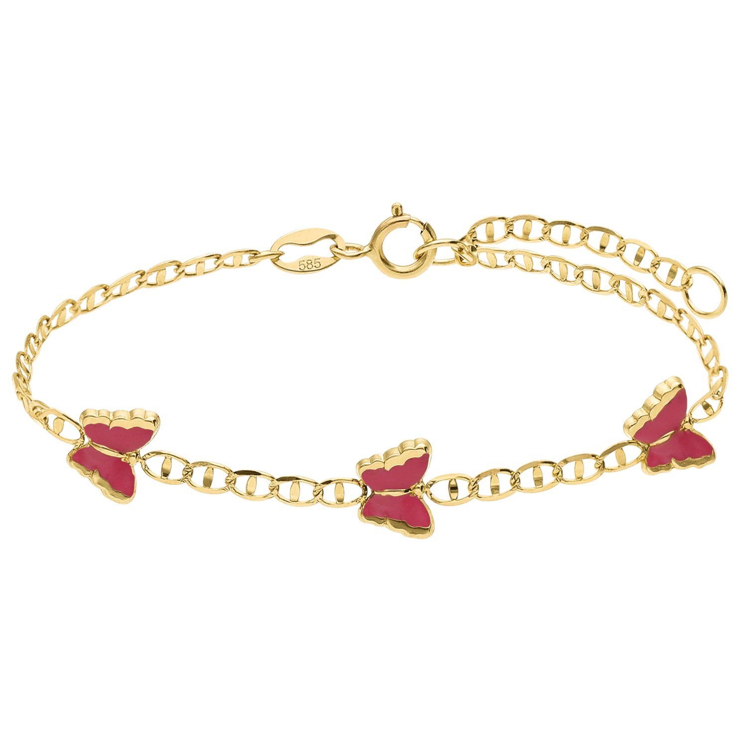 LUCARDI Charm-Armband Armband - 585 Gold - Gold - Emaille - Kinder