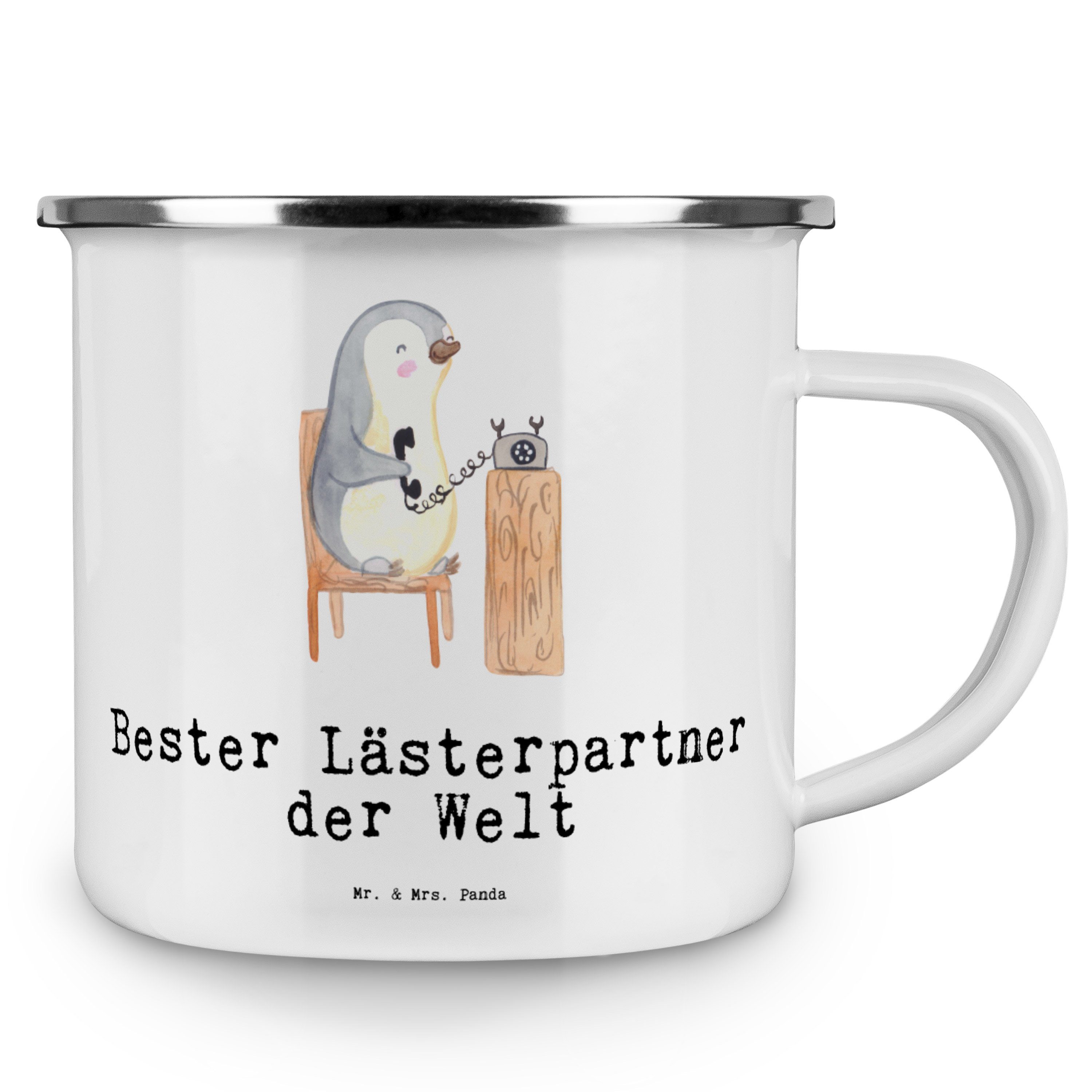 - Becher Emaille Weiß Panda Mrs. Geschenk, Welt Bester - Mr. der Lästerpartner Pinguin & Mitbringsel,